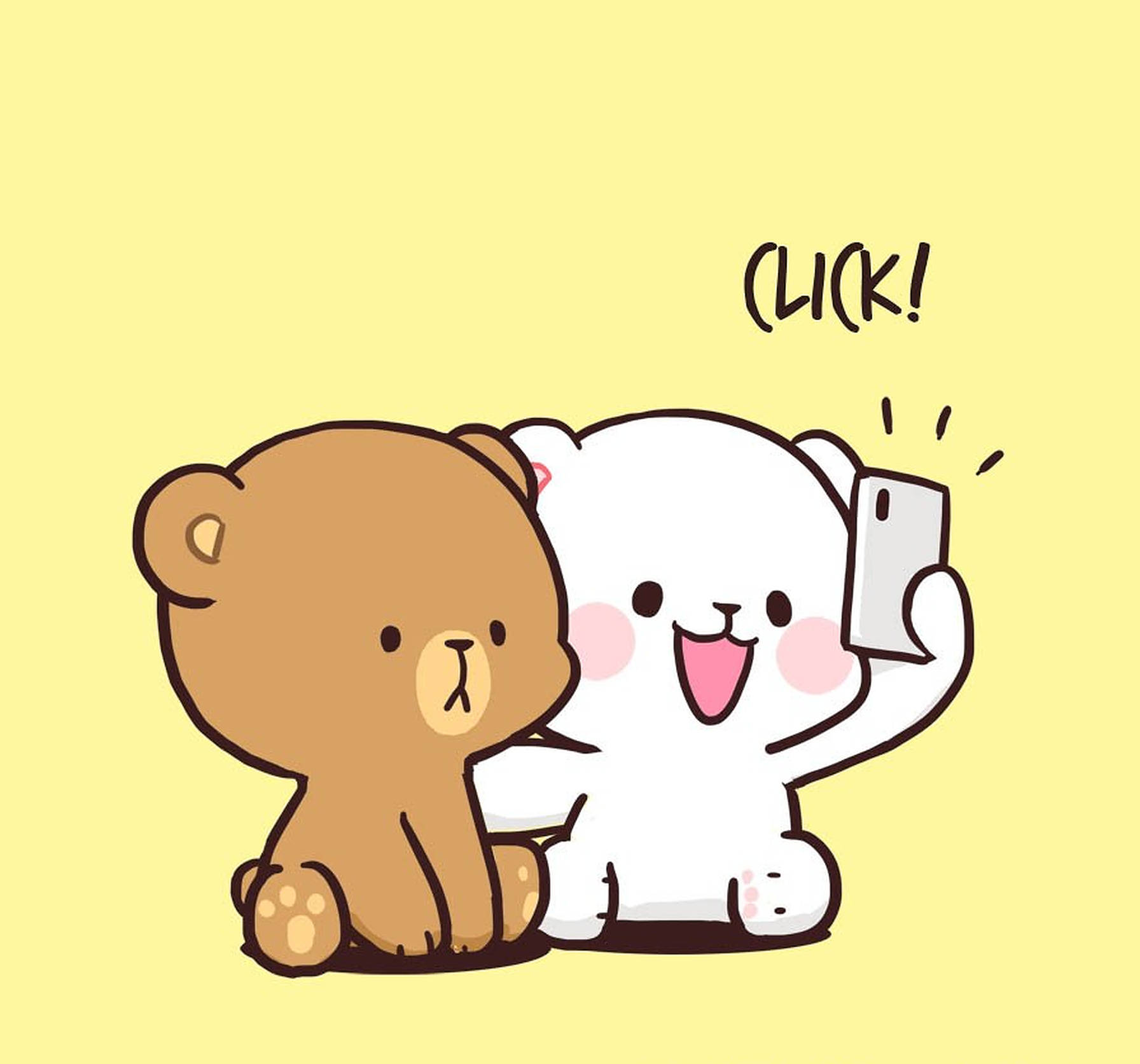 ミルク＆モカベアの自撮り 壁紙
