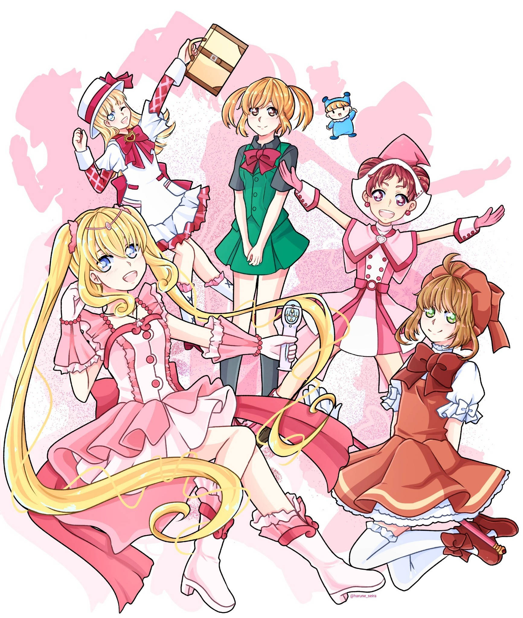 ミルモでポン! ピンクの女性たち 壁紙