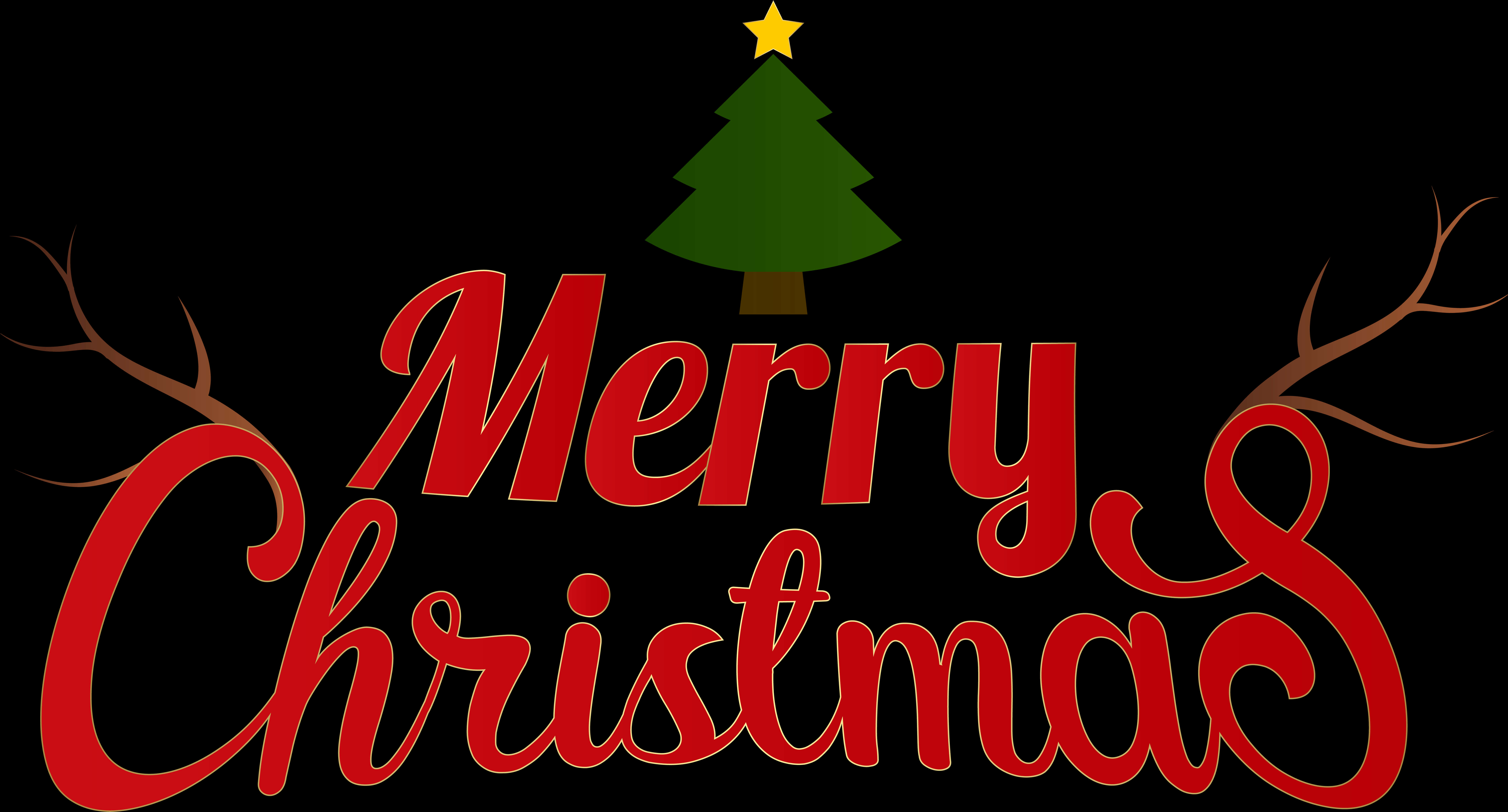 メリークリスマス ツリー トナカイの角 グラフィック 壁紙