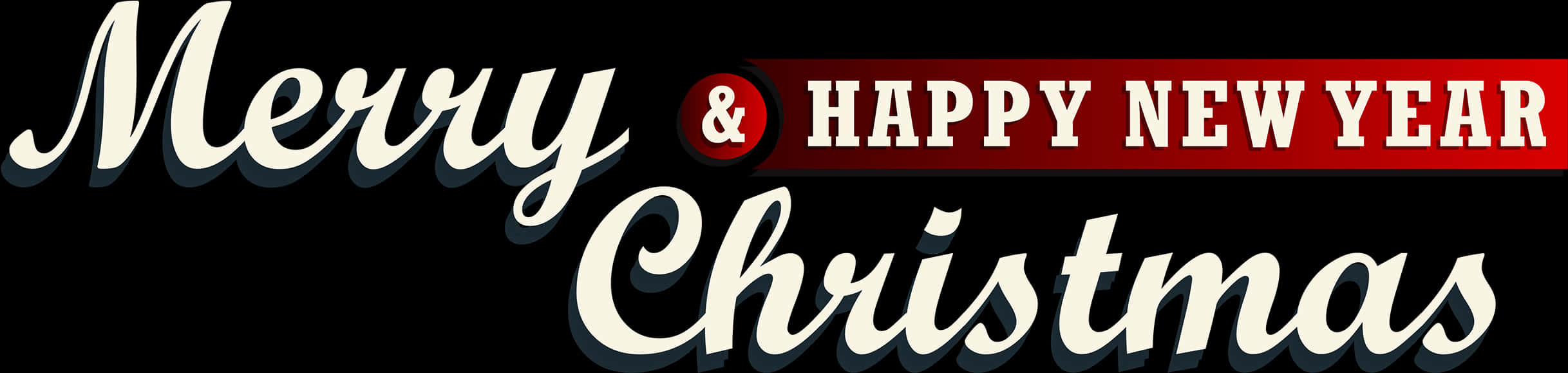 メリークリスマス ハッピーニューイヤー バナー 壁紙