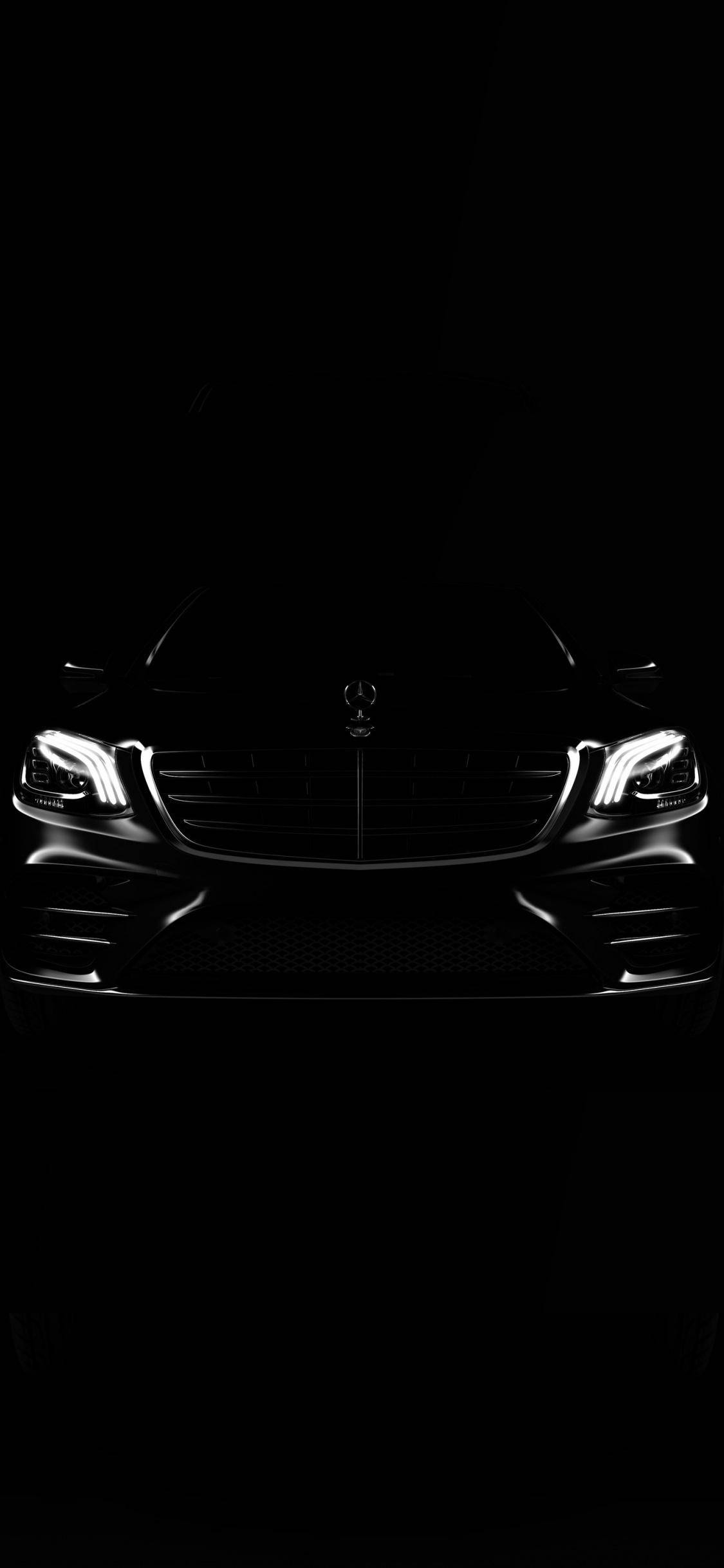 メルセデス iPhone X 黒背景 壁紙