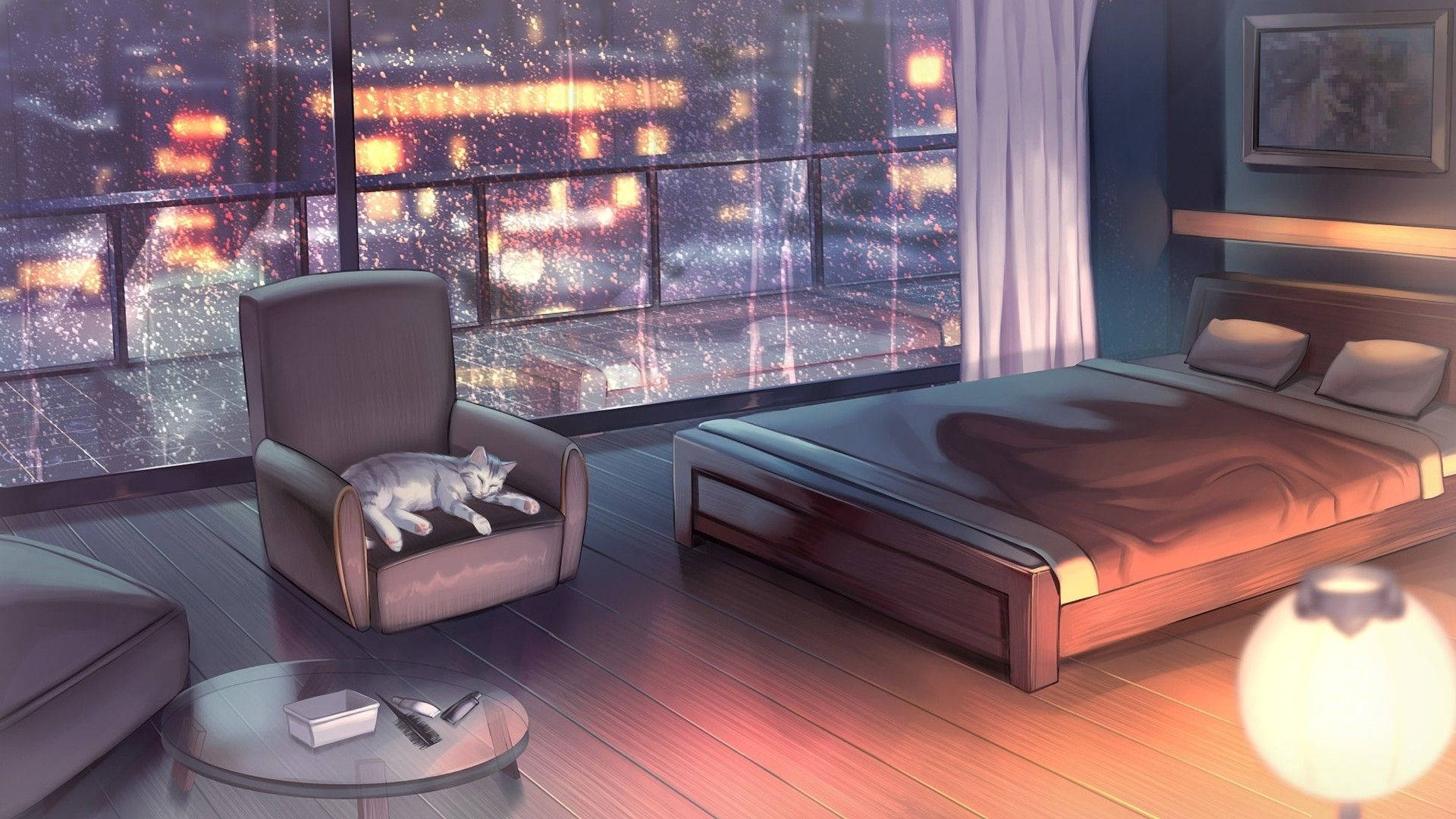 モダンアニメの部屋 壁紙