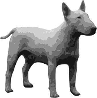 モノクロームデジタルアート犬 壁紙