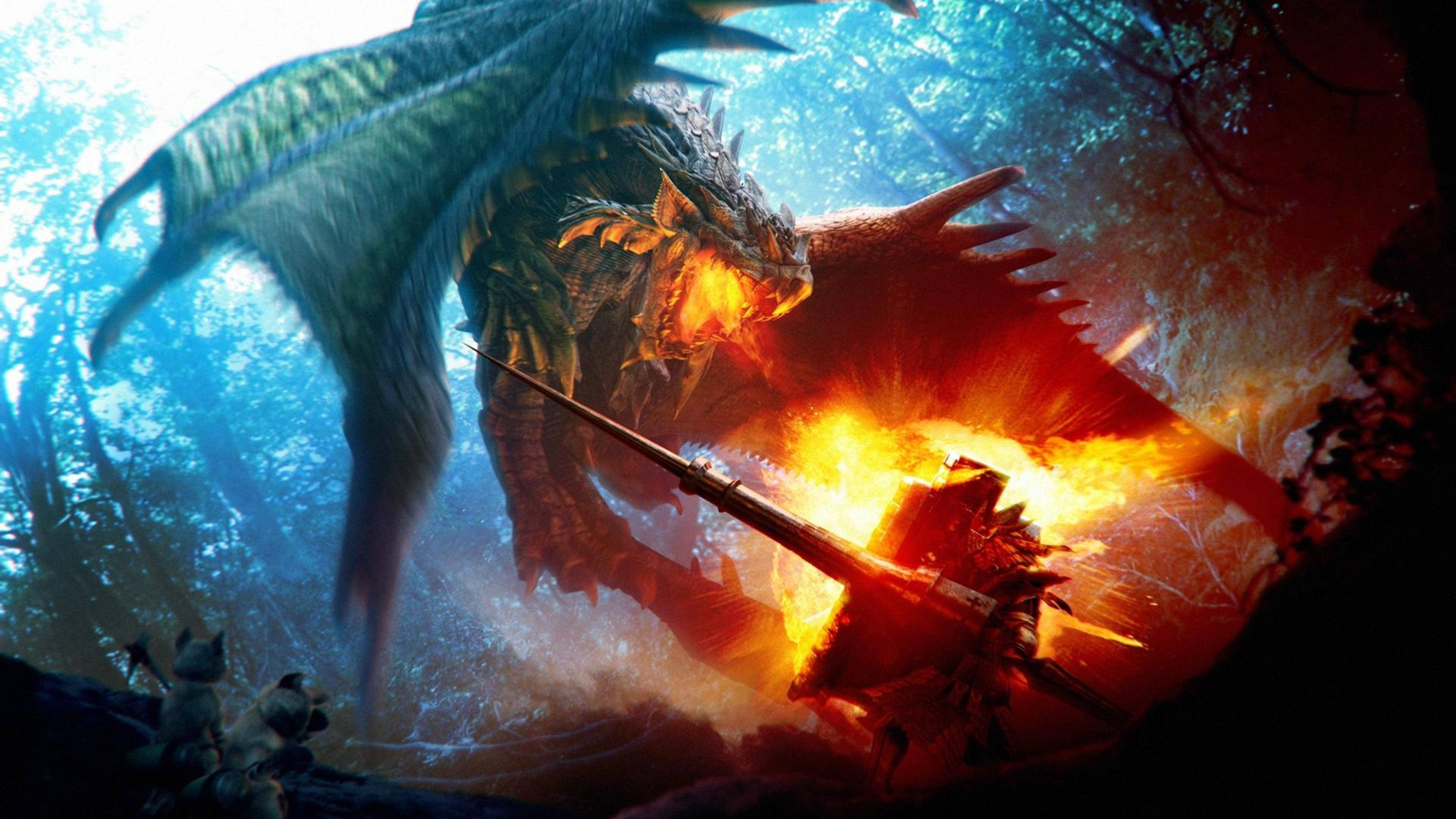 モンスターハンター4K ドラゴンファイア 壁紙