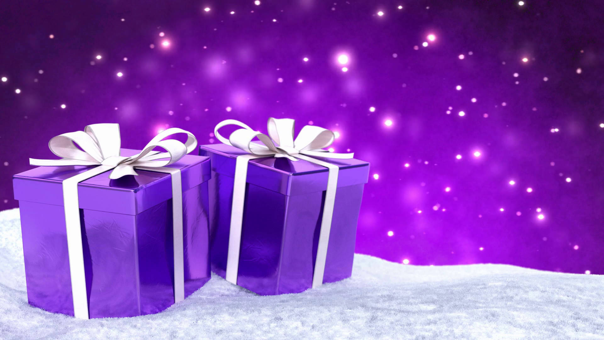 モーブ色のクリスマスプレゼント 壁紙