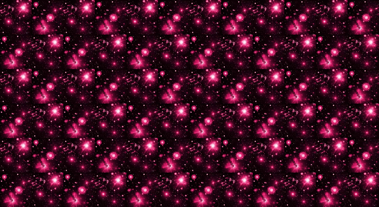 ライトパターンのブラック＆ピンク背景 壁紙