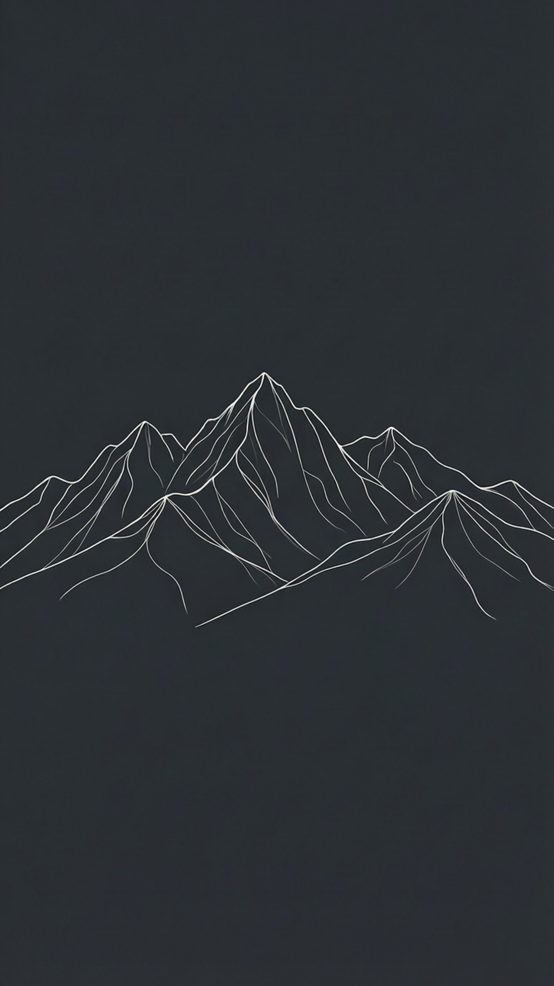 ラインアートの山々 壁紙