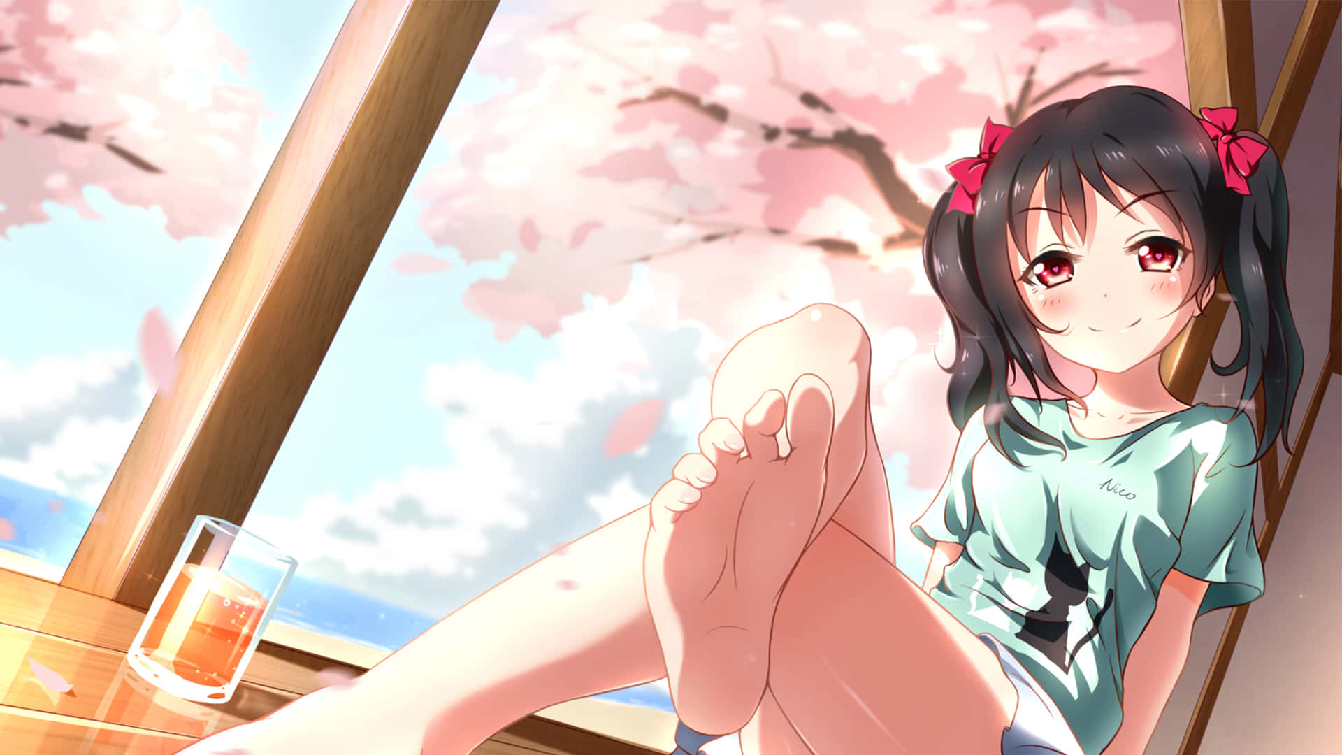 ラブライブ！矢澤にこ アニメ少女 足 壁紙