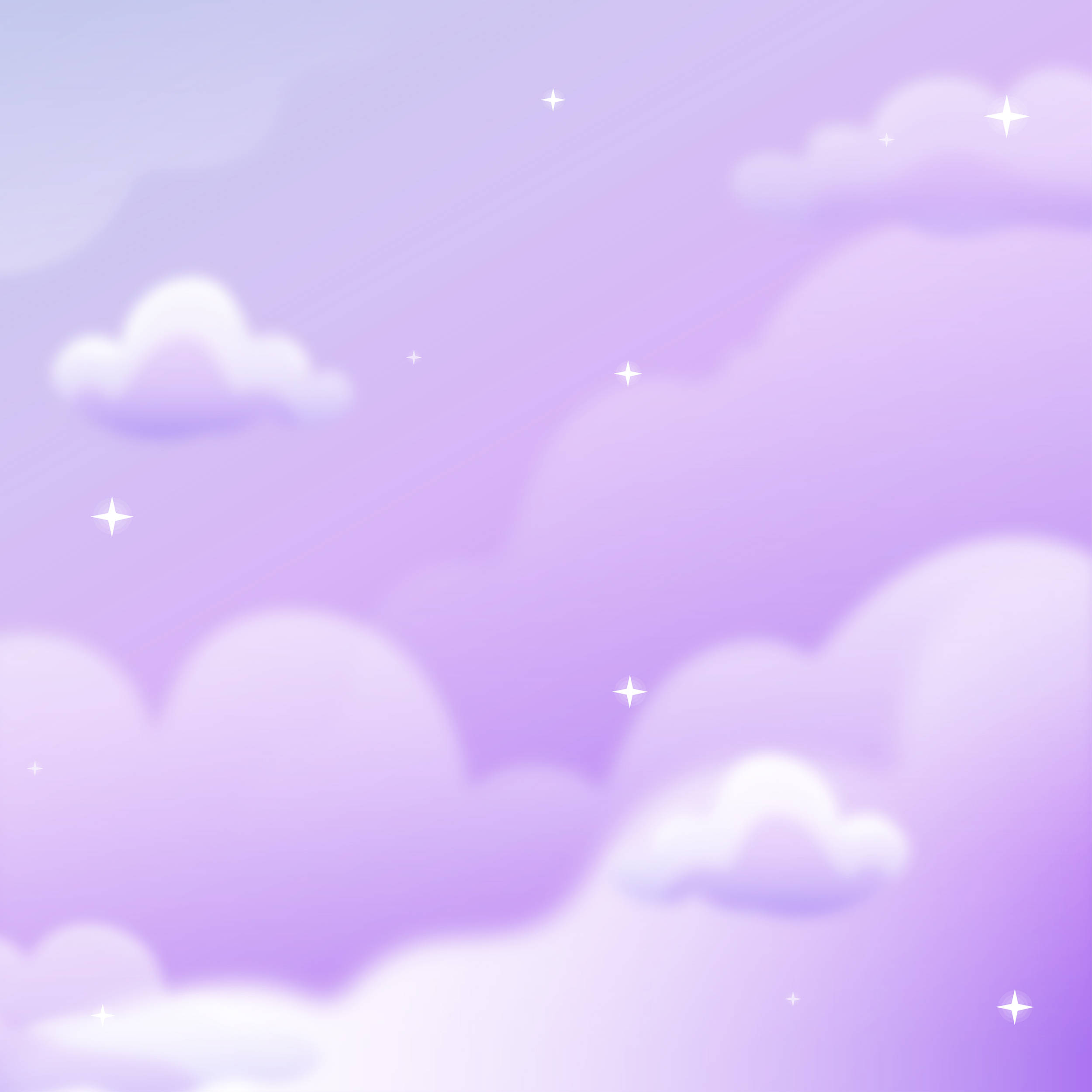 ラベンダーパステルギャラクシーと雲