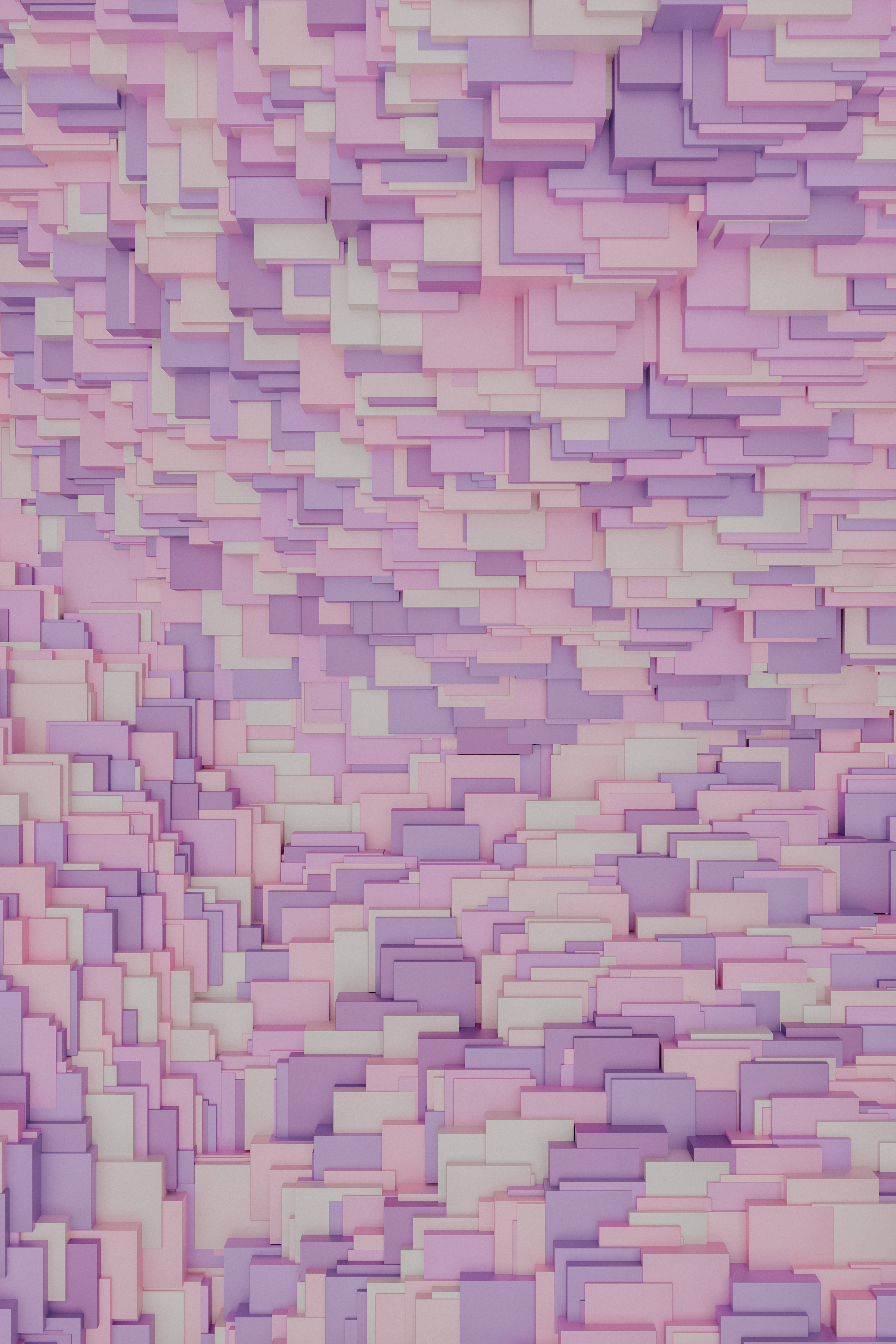 ラベンダー美学 3Dブロックテクスチャ 壁紙