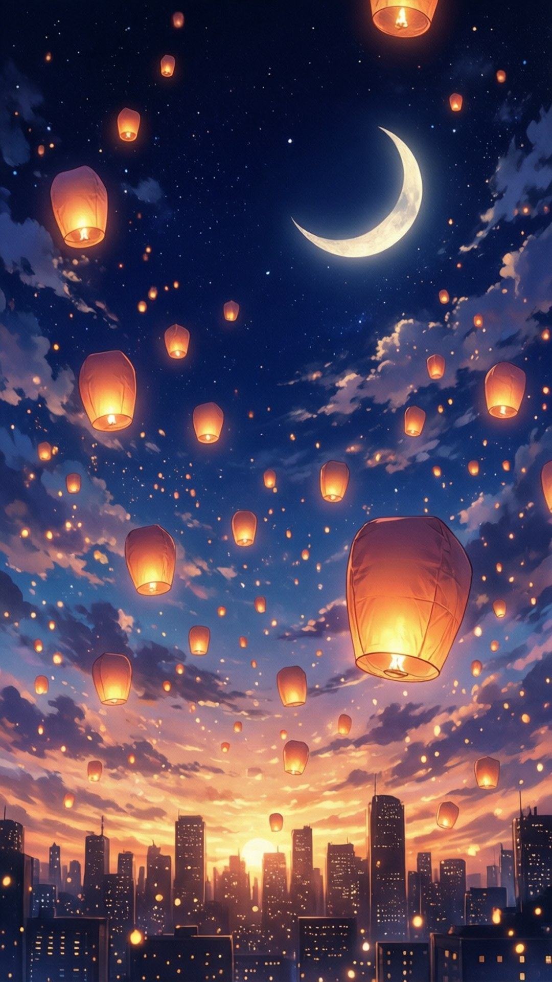 ランタン祭りの夜 壁紙