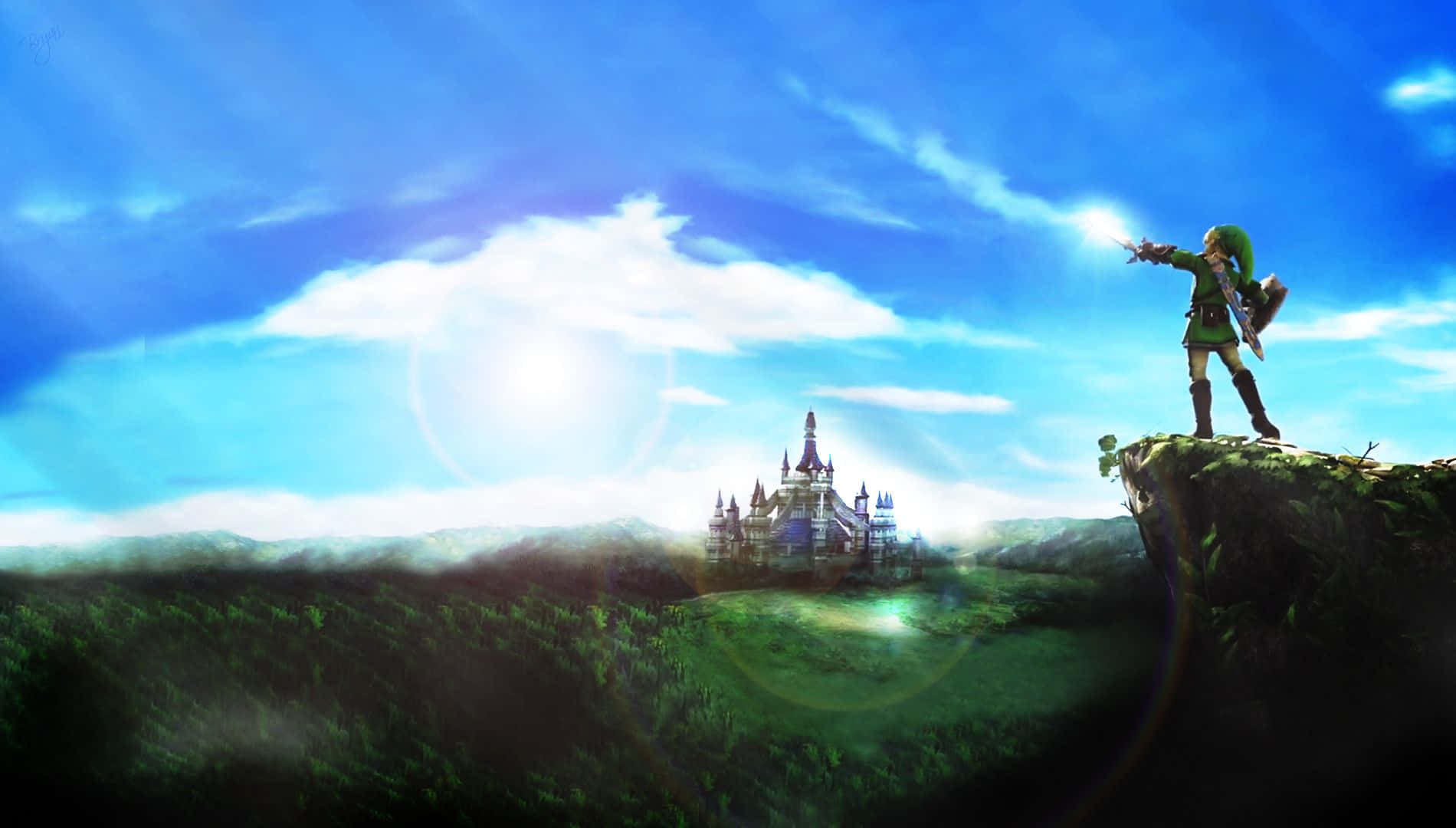 リンクとゼルダが群島を救うために駆け抜ける『ゼルダの伝説』 壁紙