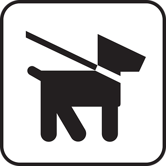 リード付き犬のサインアイコン 壁紙