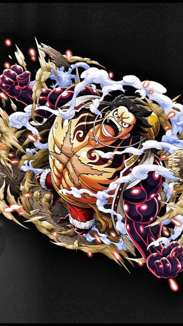 ルフィ ギア4 爆発アート 壁紙