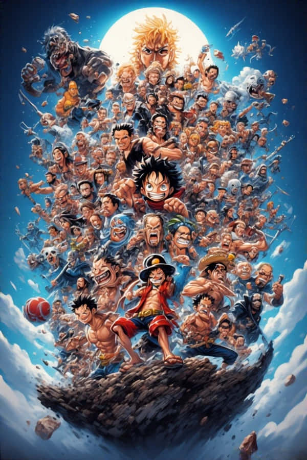 ルフィとゴーイングメリー号の夕日アニメ 壁紙