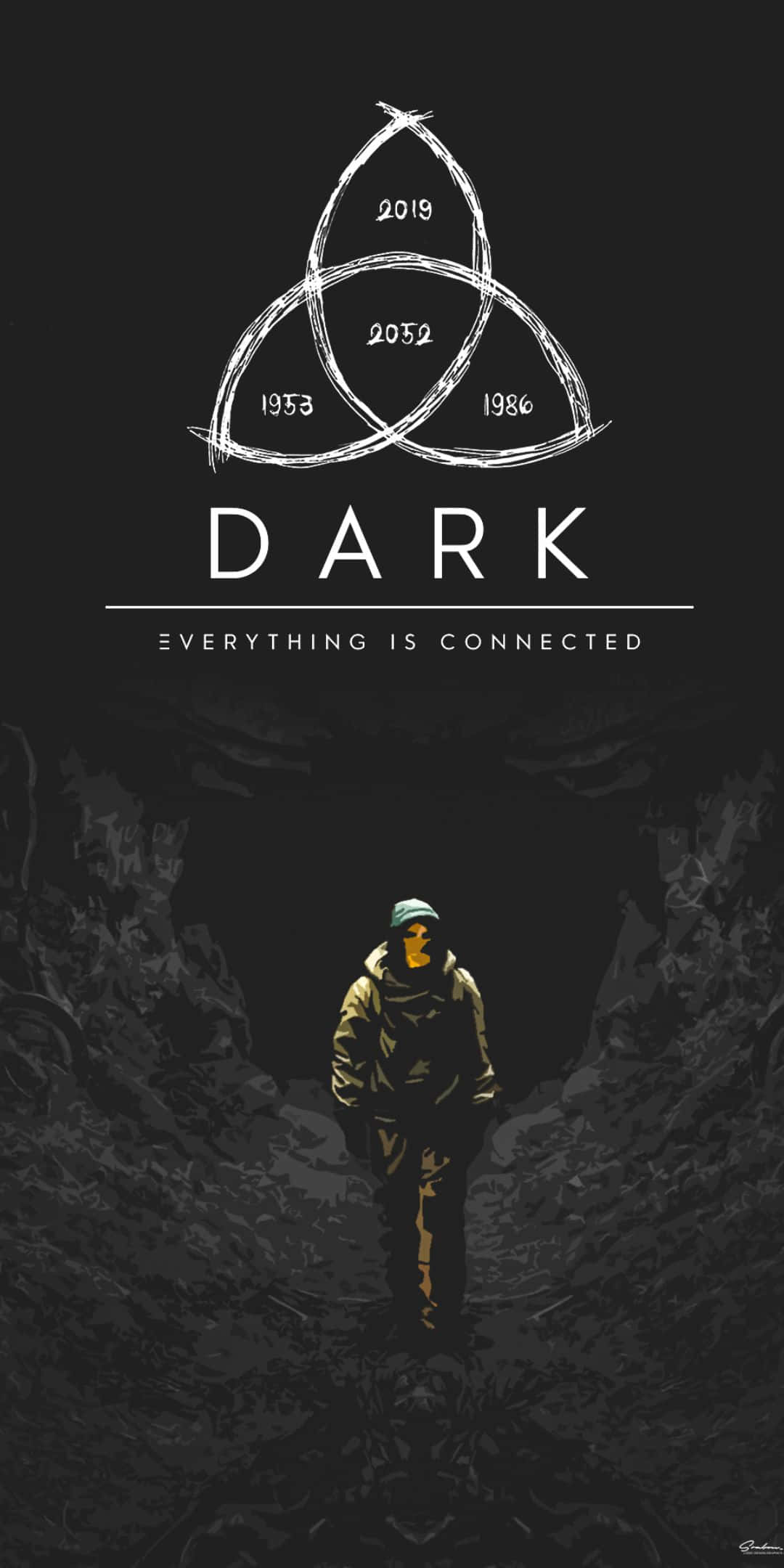 ループするシンボル ダーク Netflixオリジナルシリーズ 壁紙