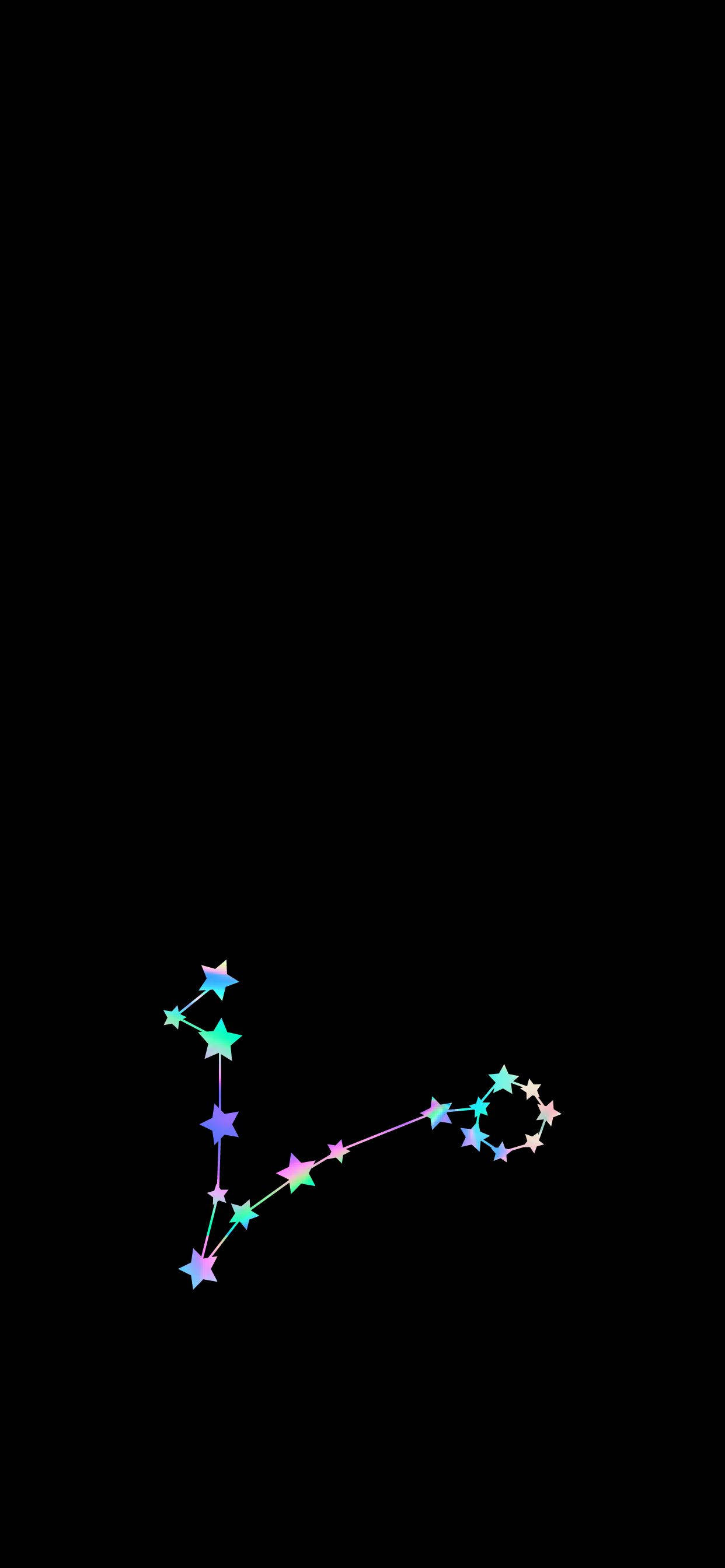レインボー うお座 星座 壁紙