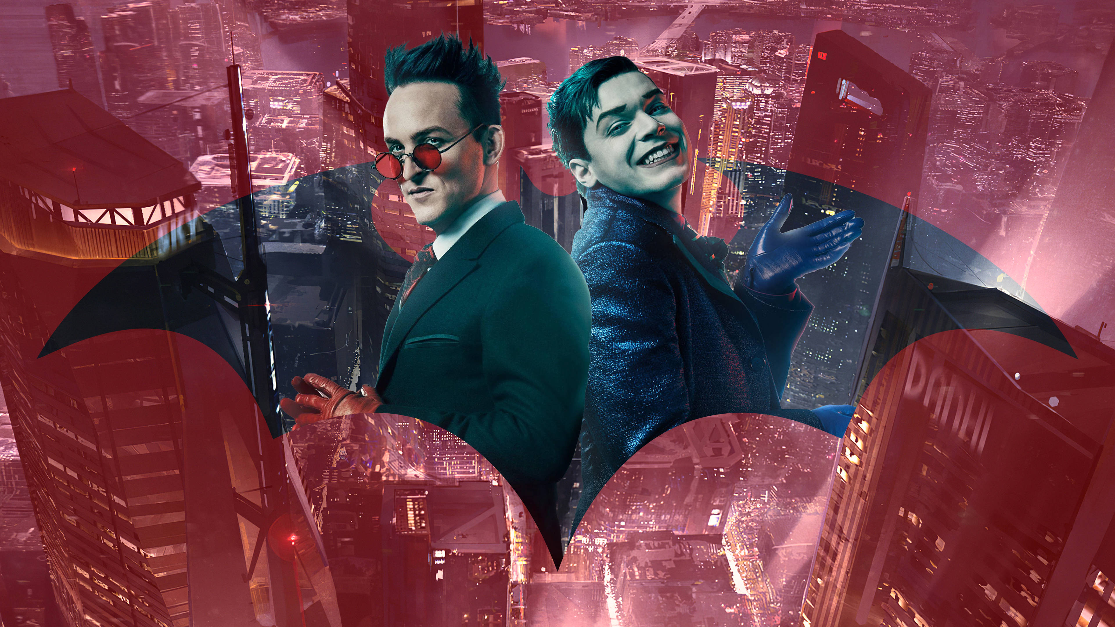 レッド・エステティック4K ゴッサム・ペンギン 壁紙