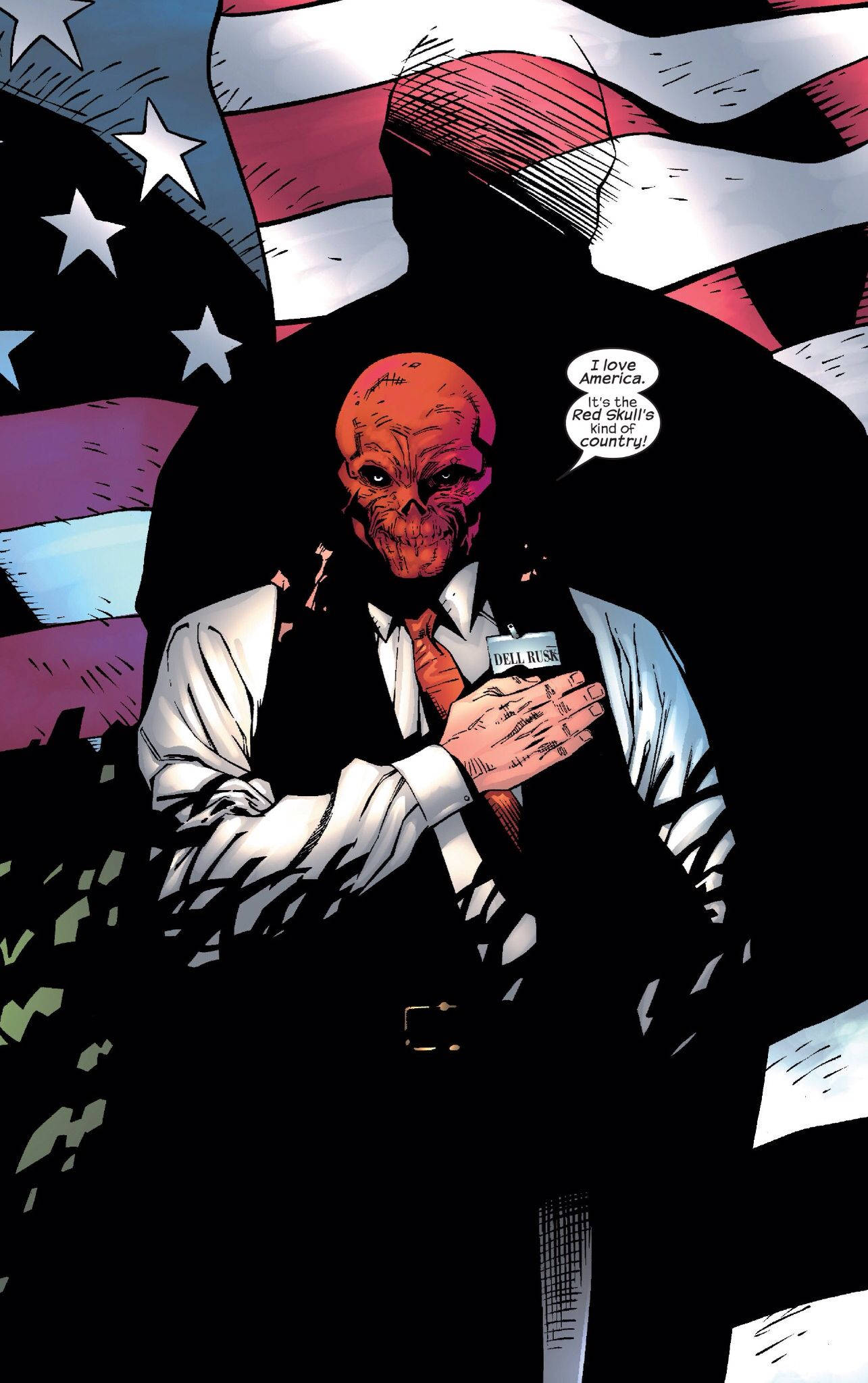 レッドスカル アメリカ国旗 壁紙