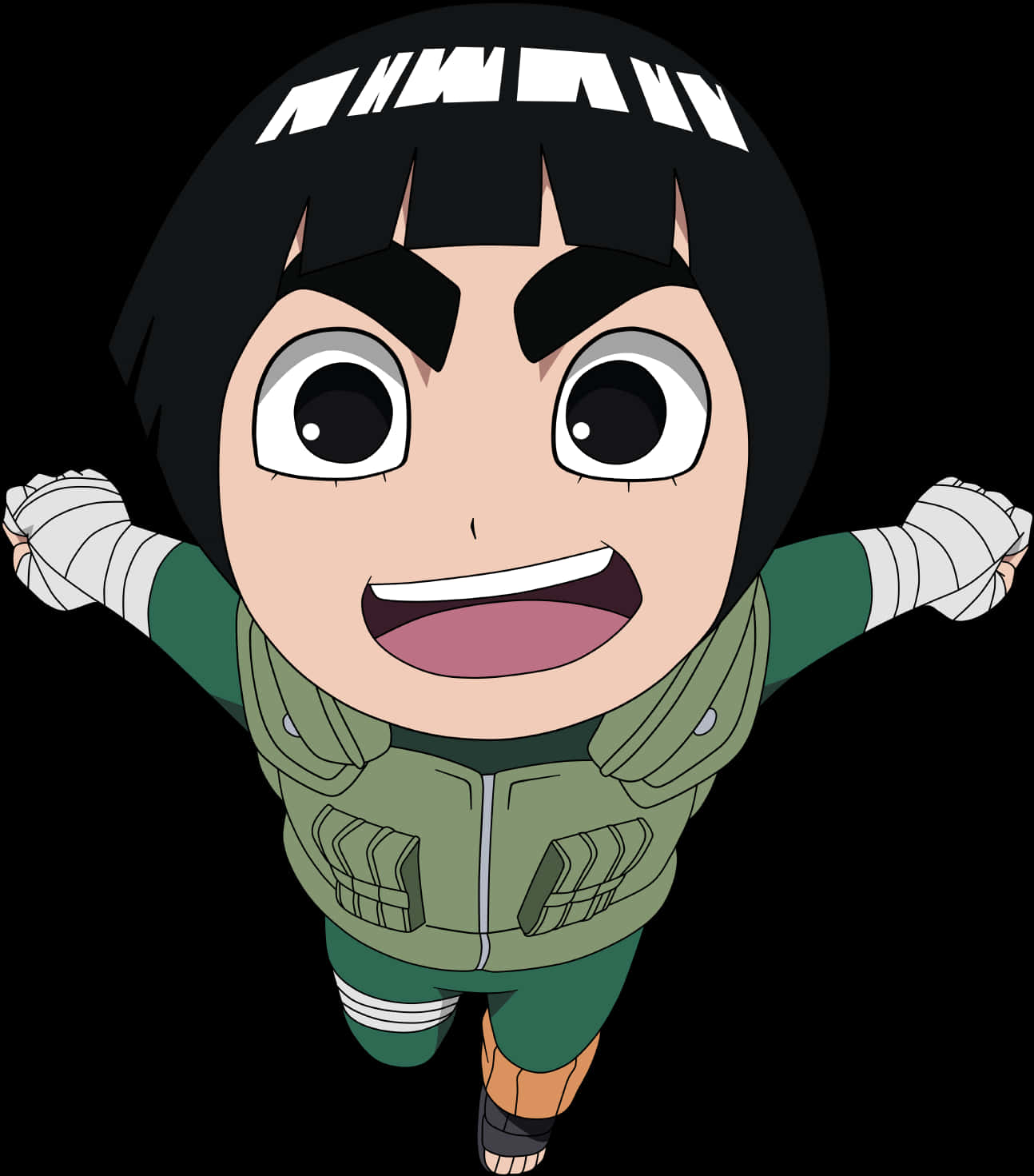 ロック・リー アニメキャラクター 喜びのポーズ 壁紙