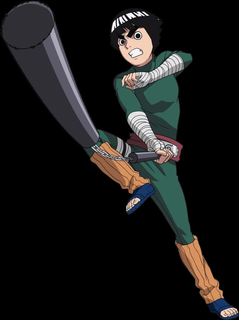 ロック・リー武器持ち 壁紙