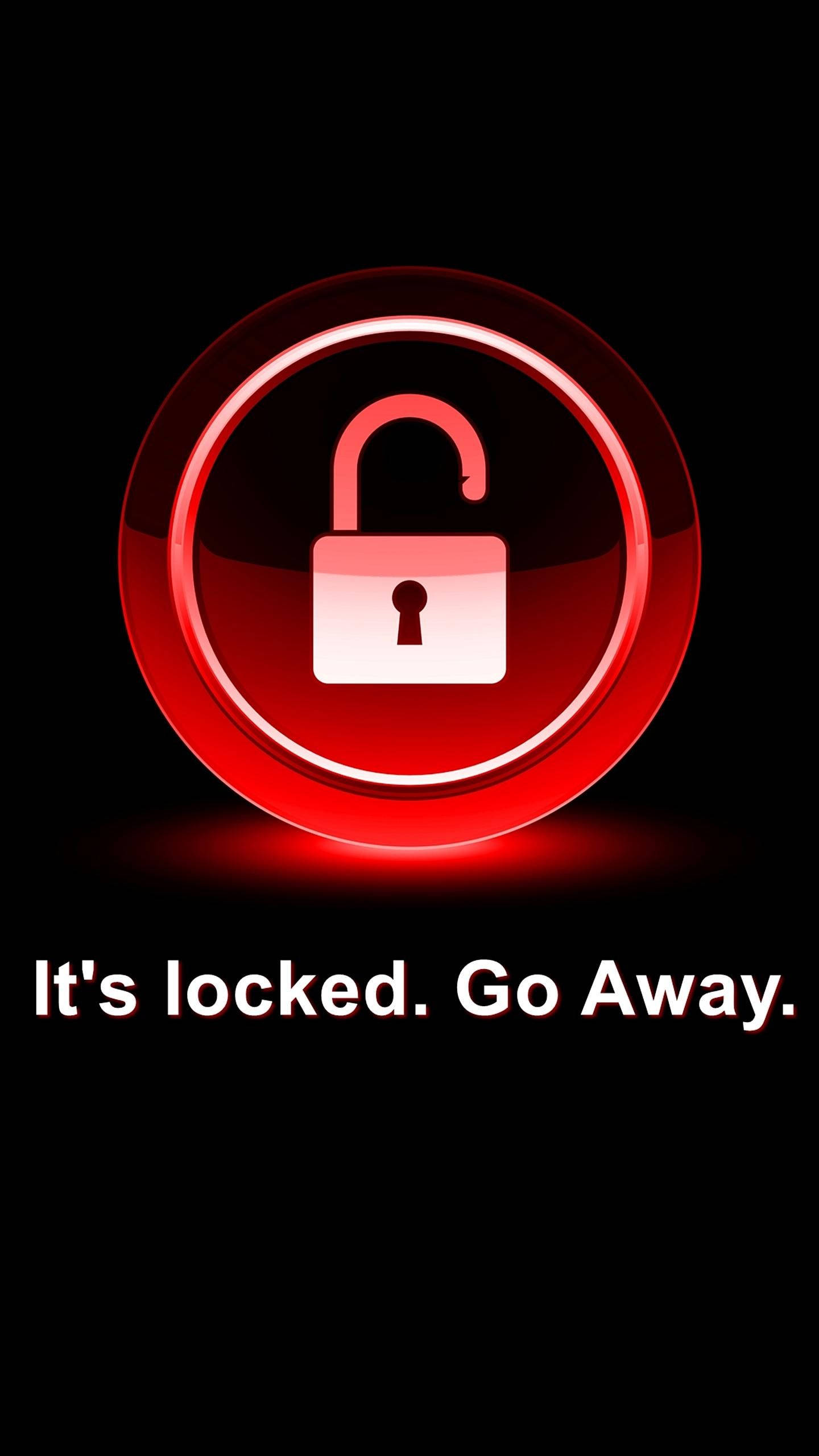 ロック画面 アンロックされた南京錠アイコン 壁紙