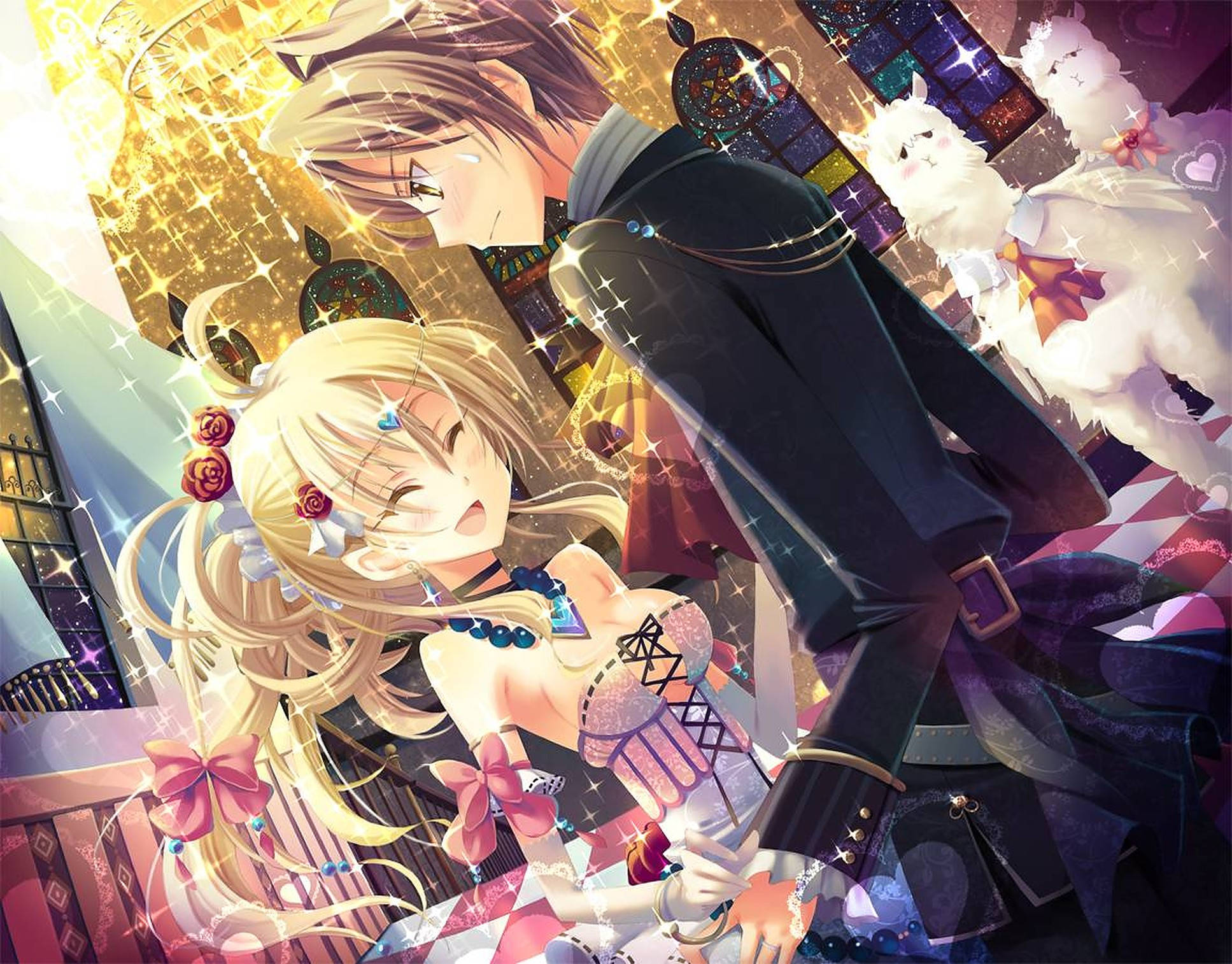 ロマンチックなアニメダンス 壁紙