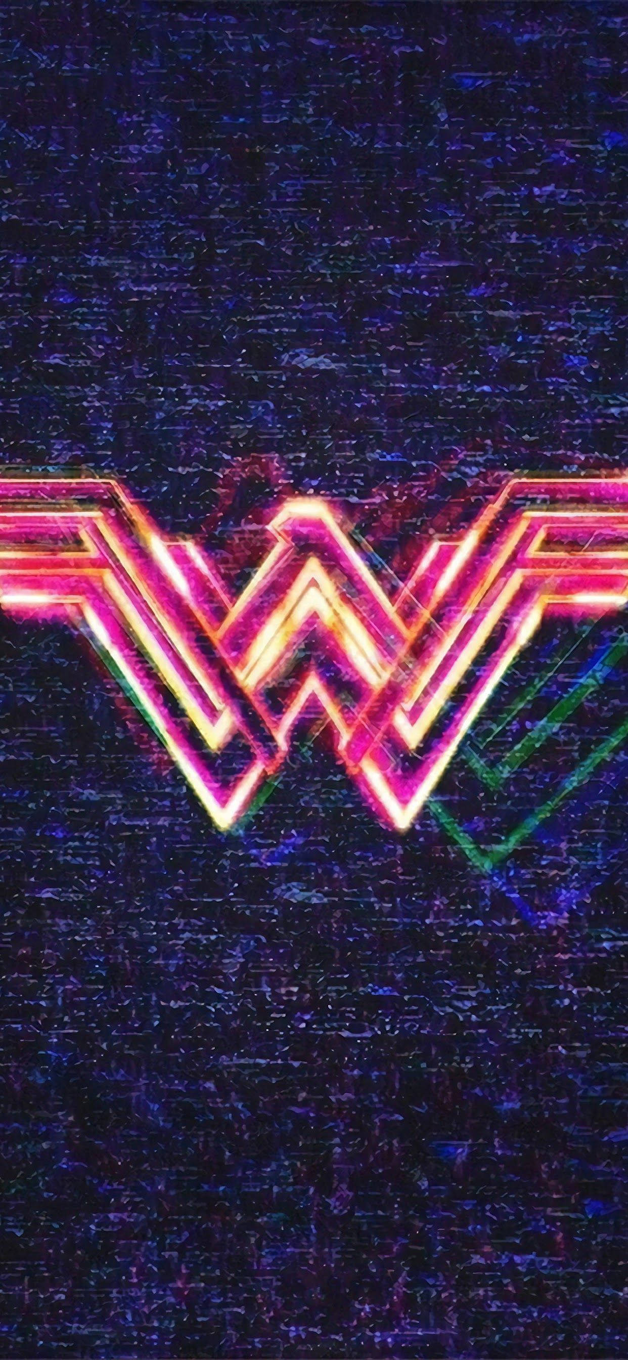 ワンダーウーマン 1984 ネオンライトロゴ 壁紙