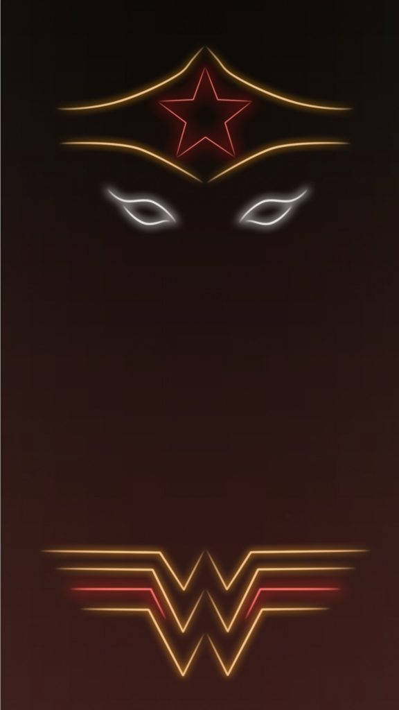 ワンダーウーマン ネオン iPhone 壁紙