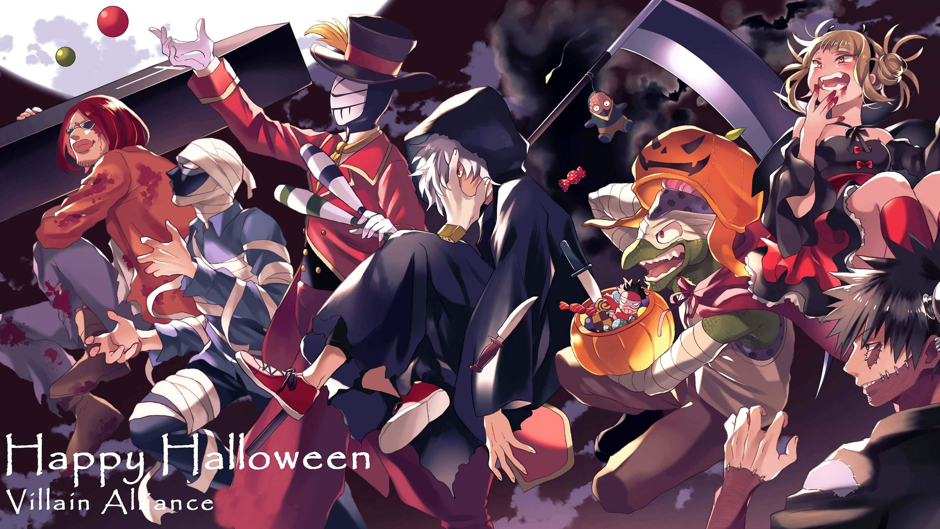 ヴィラン連合 僕のヒーローアカデミア ハロウィン挨拶 壁紙