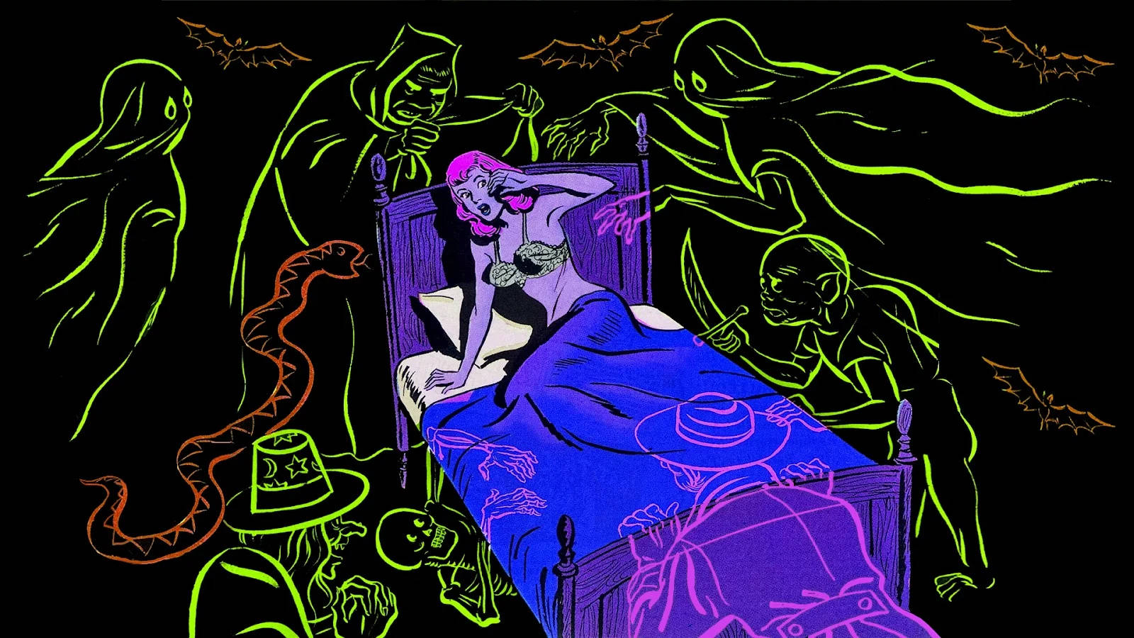 ヴィンテージハロウィンの悪夢 壁紙
