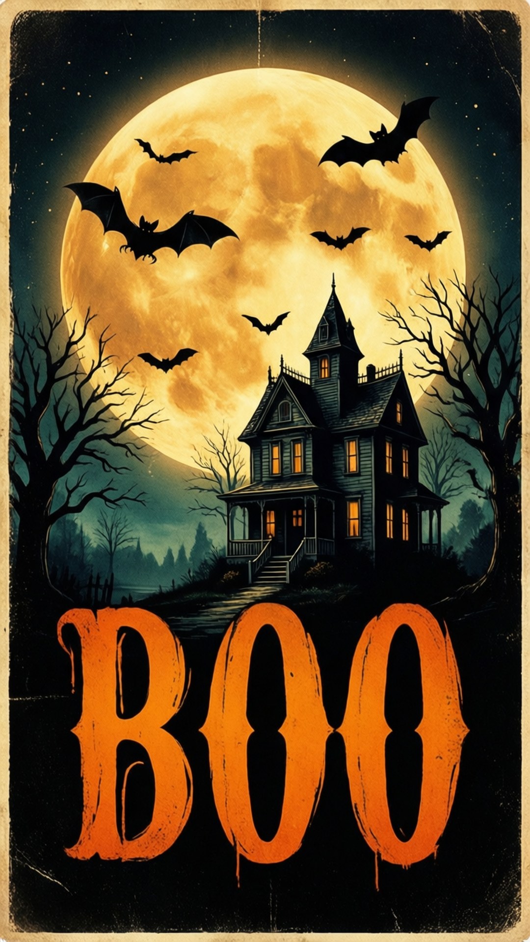 ヴィンテージハロウィンポスター 壁紙