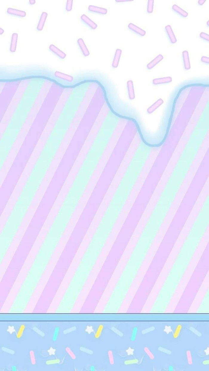 カワイイアイスクリームパターンアートカバー壁紙。