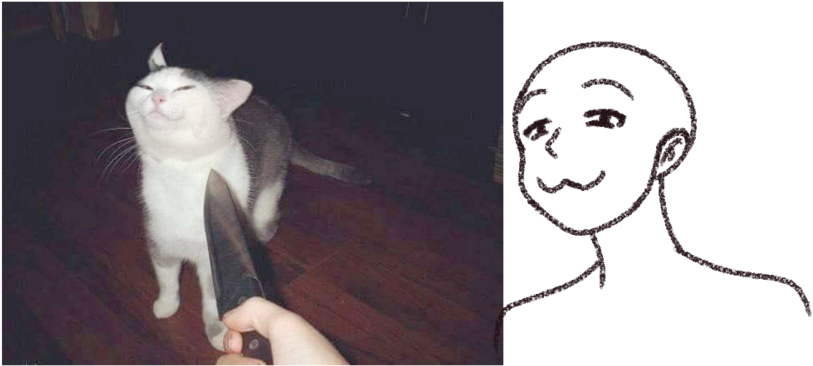 丁寧な猫ミームと描画 壁紙