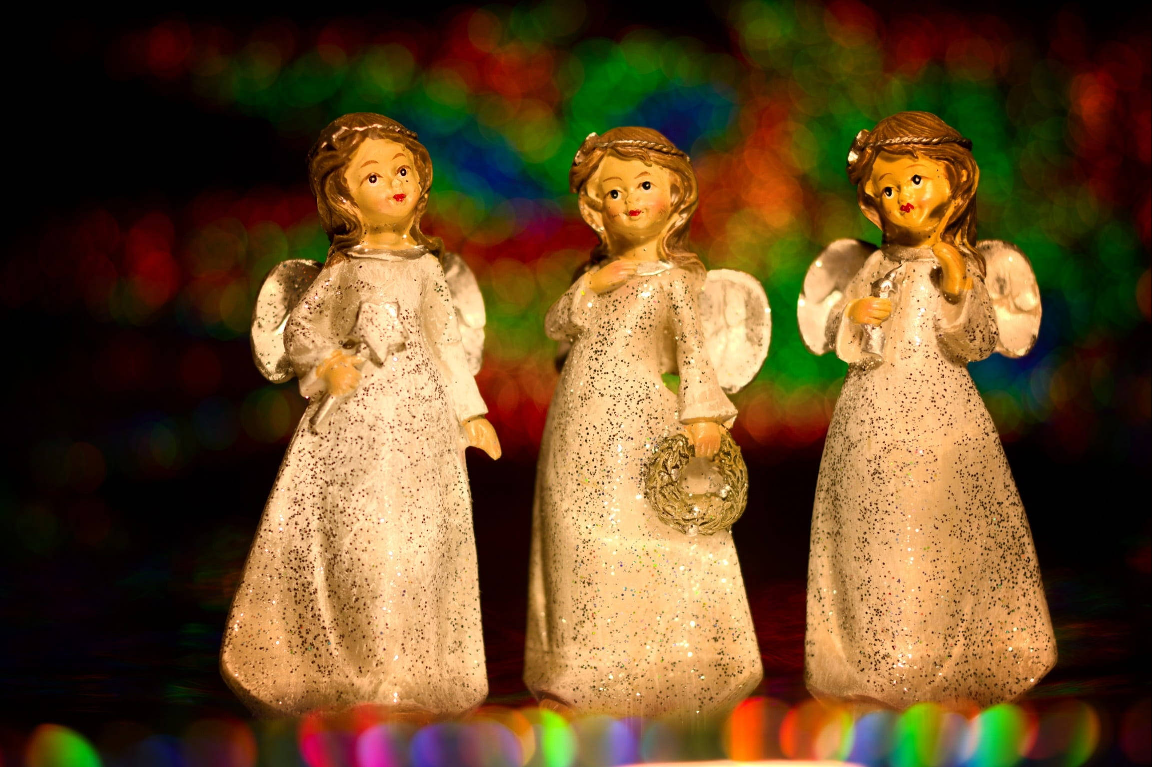 三人のクリスマスエンジェル 壁紙