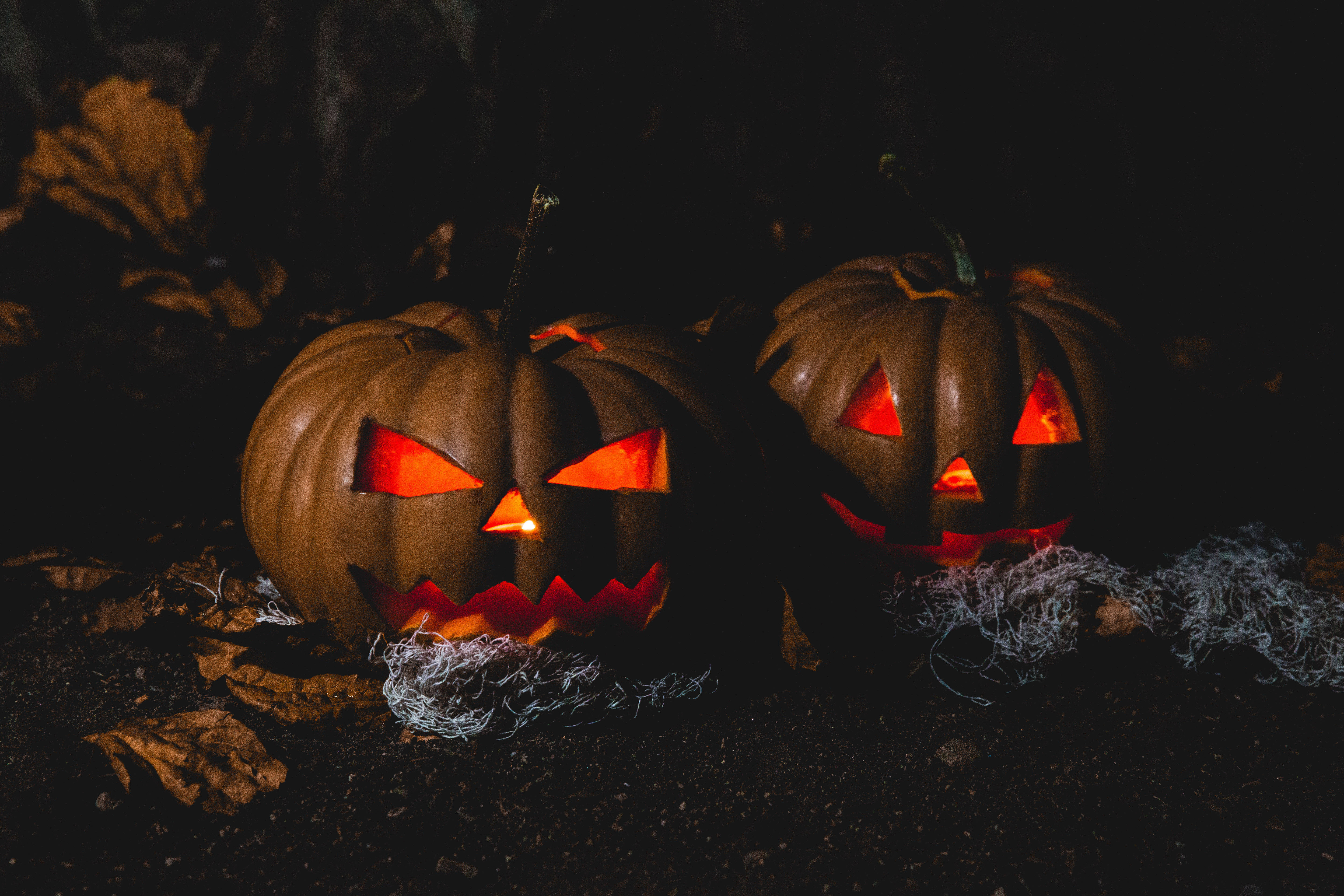 不気味なハロウィンのための恐怖のカボチャ 壁紙