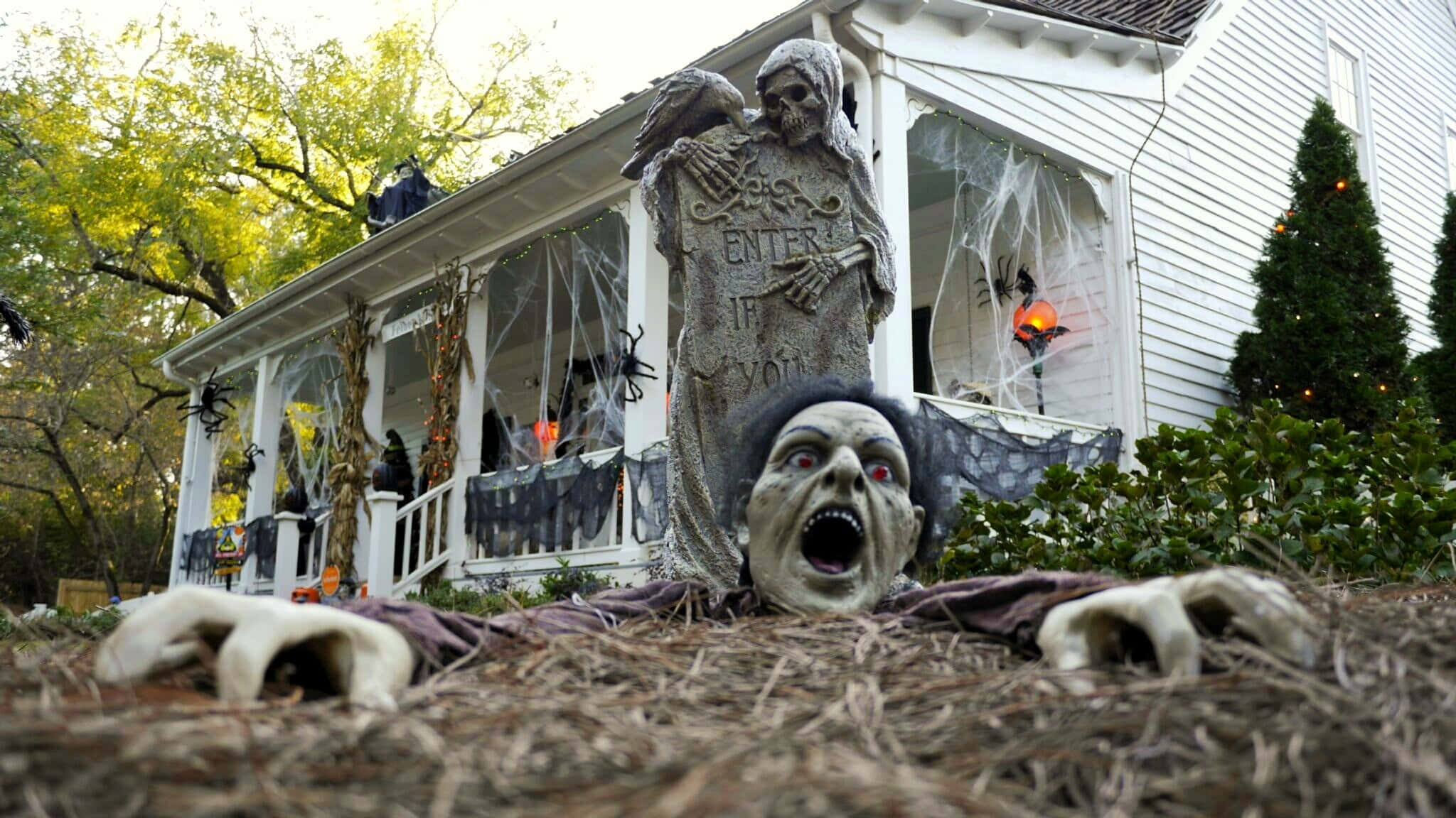 不気味なハロウィンの背景 壁紙