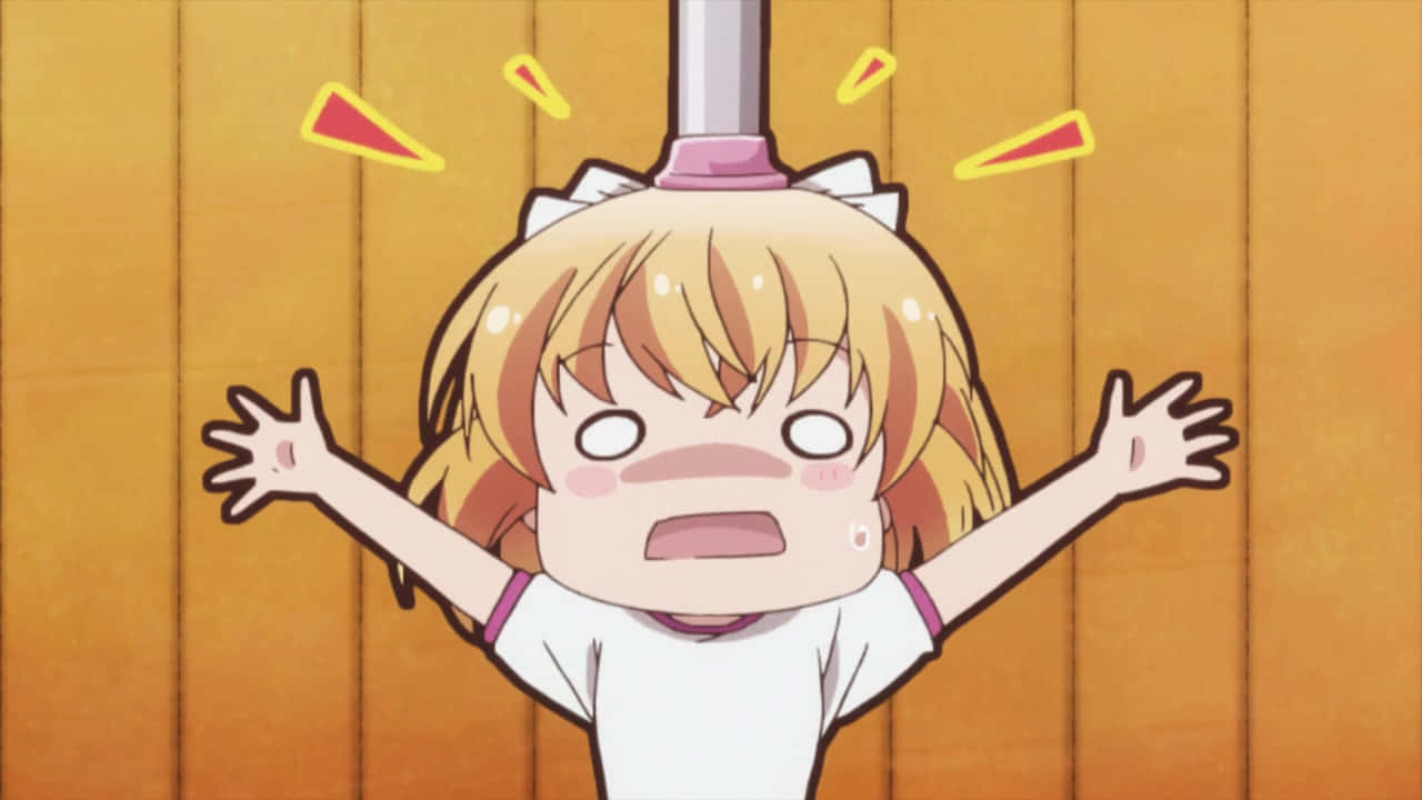両腕を上げている少女 壁紙