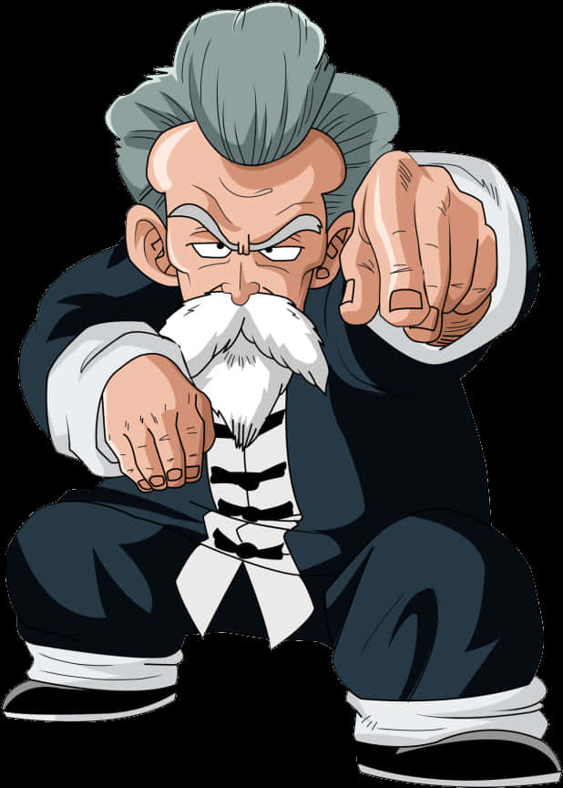 亀仙人が指をさすドラゴンボール 壁紙