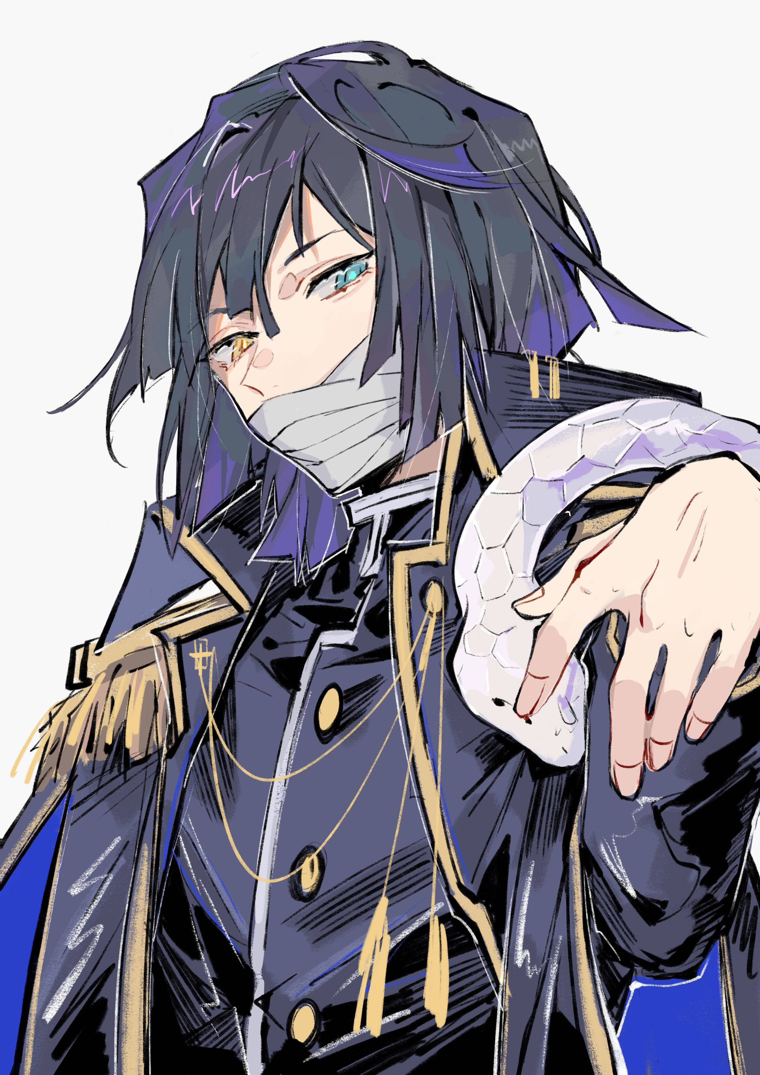 伊黒小芭内 デジタルペインティング 壁紙