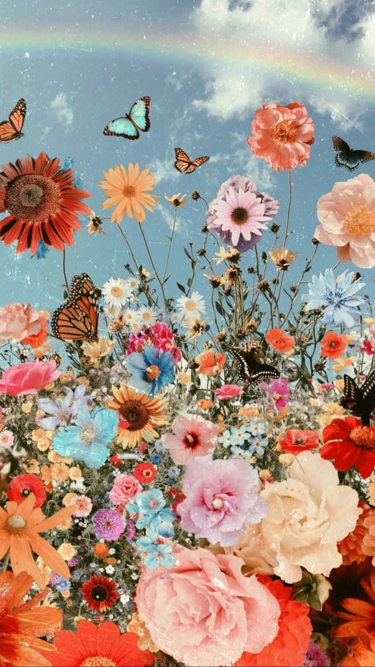 伝統的な鮮やかな花の美しさで、あなたの空間に喜びを。 壁紙