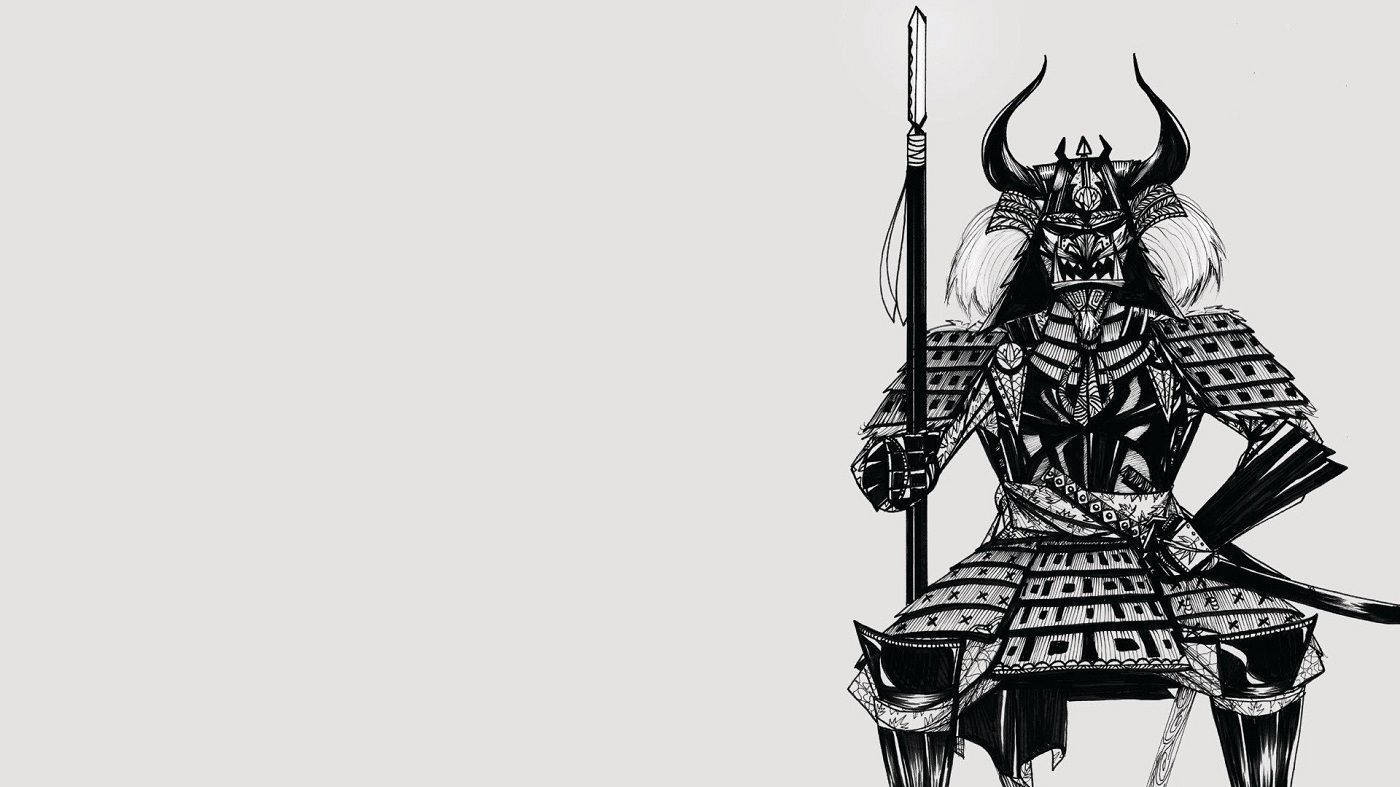 侍の槍と刀 壁紙