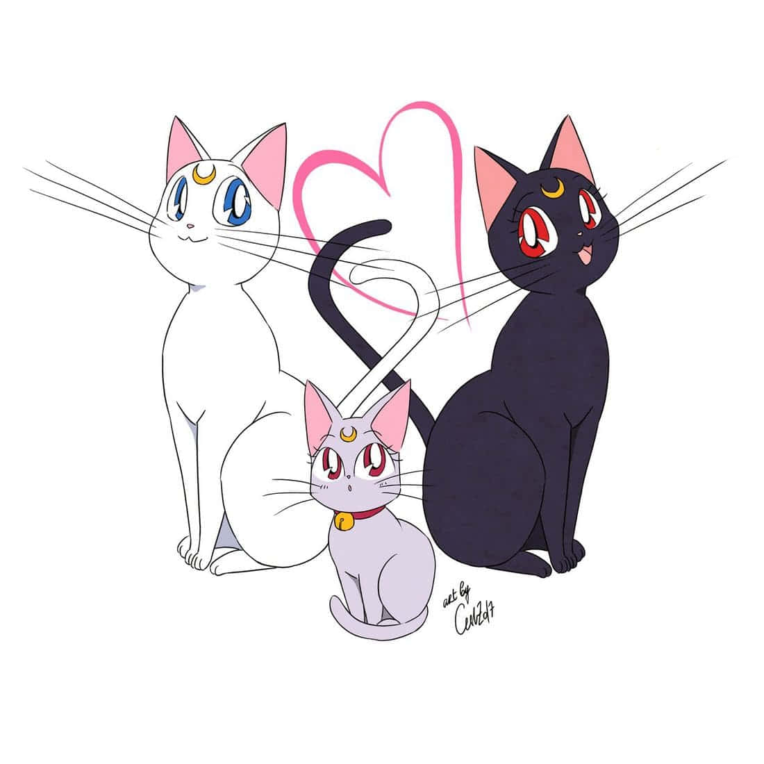 優しい心と獰猛な体を持つアニメキャット 壁紙