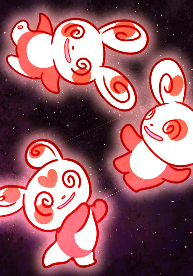 光るピンクのスピンダ 壁紙