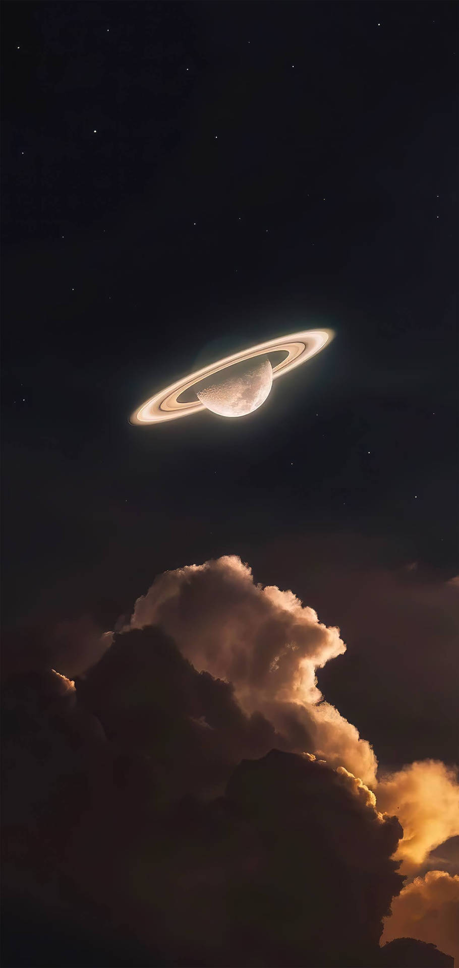 光る土星 4K