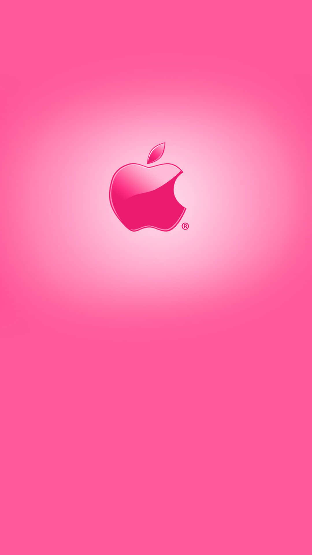 光沢ピンクのAppleロゴ HD iPhone壁紙 壁紙