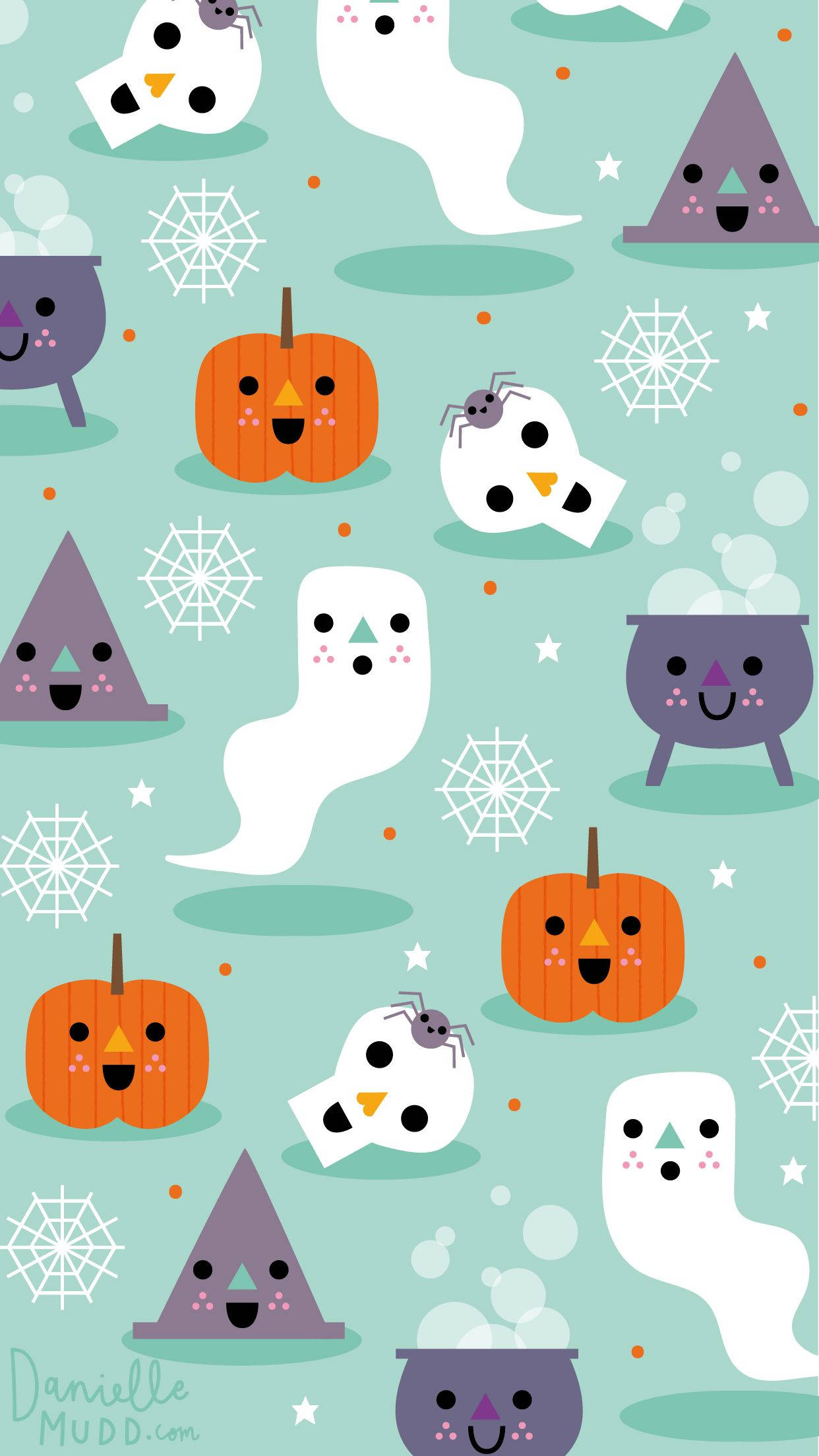 冬のハロウィンiPhone 壁紙