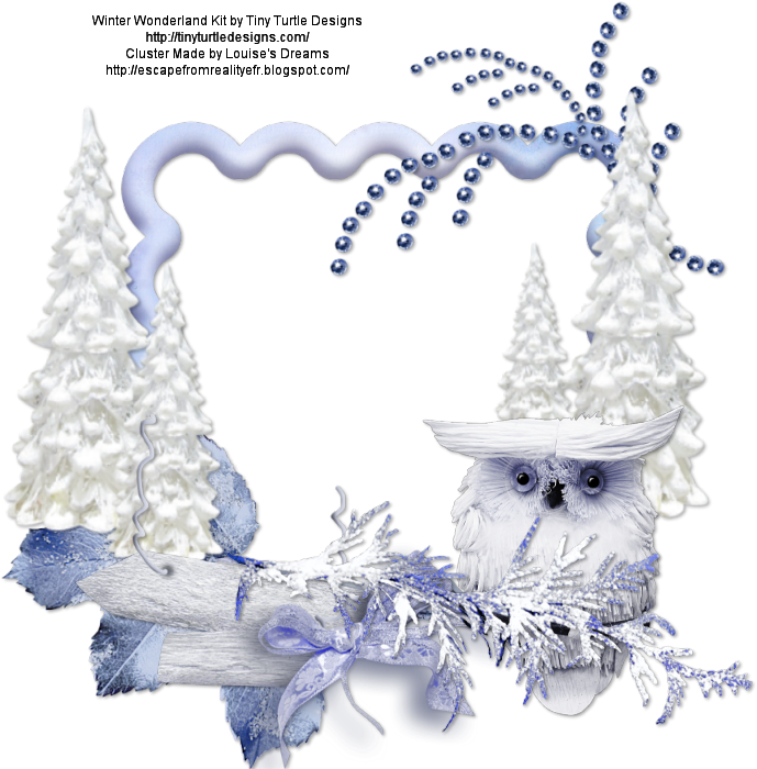 冬のワンダーランド フクロウの風景 壁紙