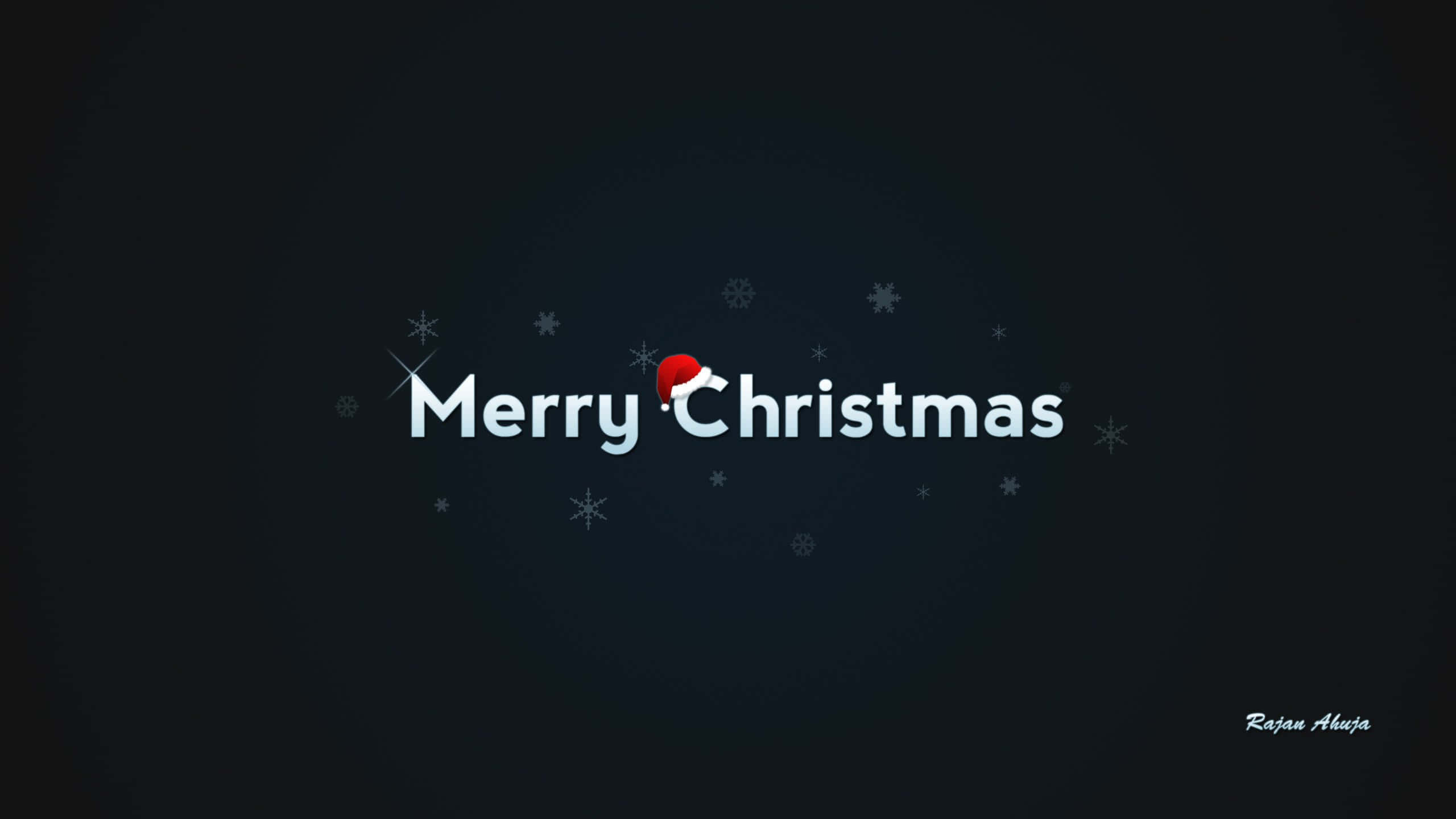 冬の喜びを祝うシンプルなクリスマス 壁紙
