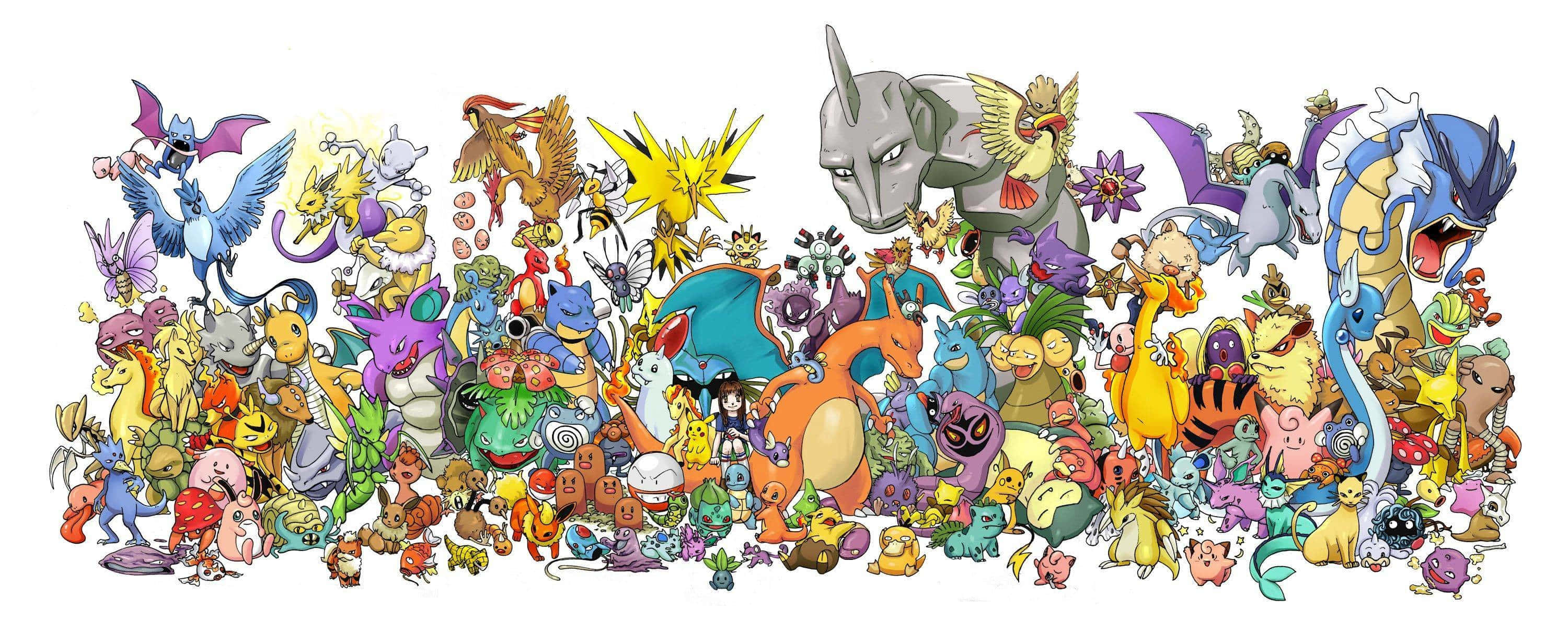 初代ポケモンの荘厳な背景 壁紙